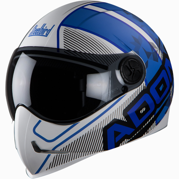 SB-50 MAJESTIC MAT WHITE+BLUE 600MM-PL.VISOR/944