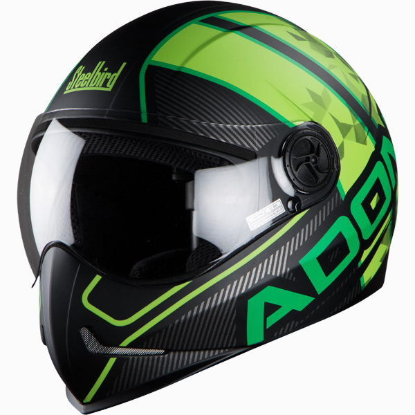 SB-50 MAJESTIC MAT BLACK+GREEN 600MM-PL.VISOR/944