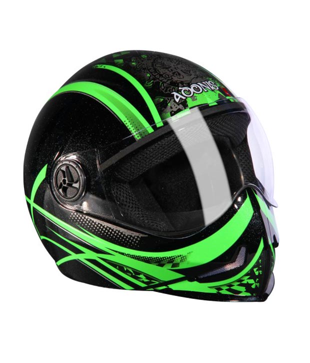 SB-50 DOT MAT BLACK+GREEN 600MM-PL.VISOR