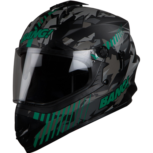 SB-42 BANG BLAZE BLACK/D.GREEN+CAP 600MM PL.VISOR