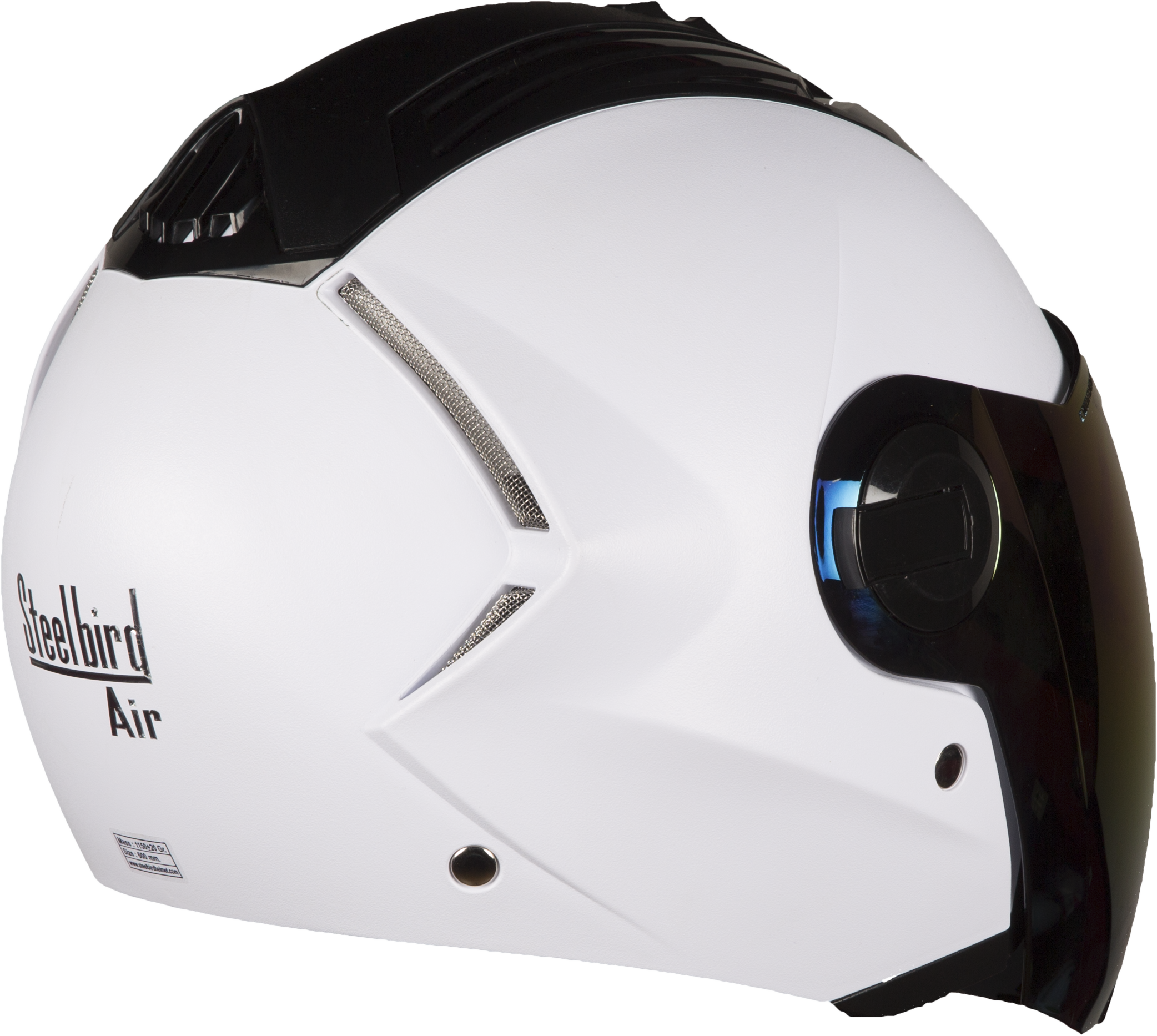 SBA-3 DASHING WHITE ( Fitted With Clear Visor Extra Blue Chrome Visor Free)