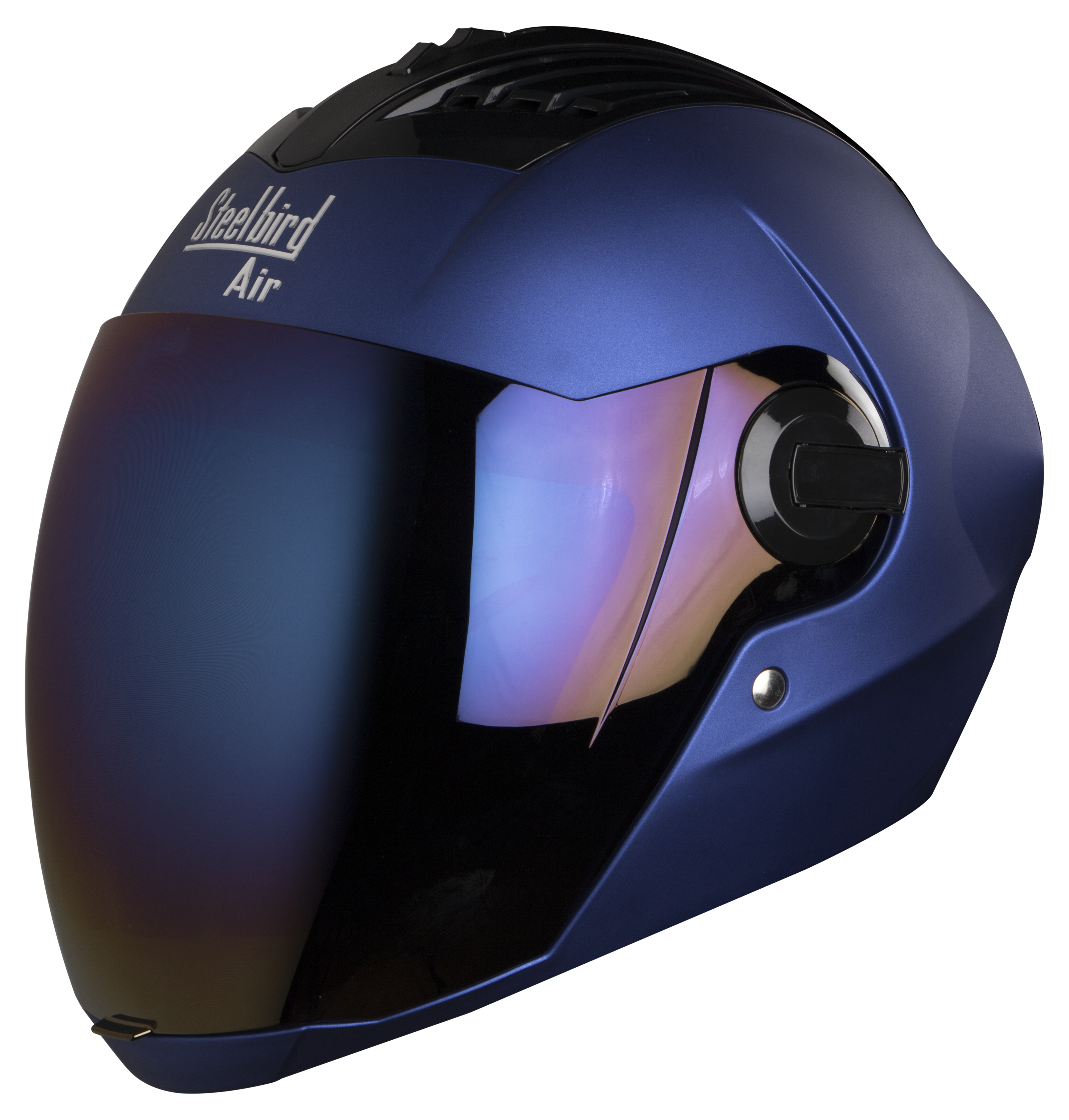 SBA-2 MAT Y. BLUE ( Fitted With Clear Visor Extra Blue Chrome Visor Free)