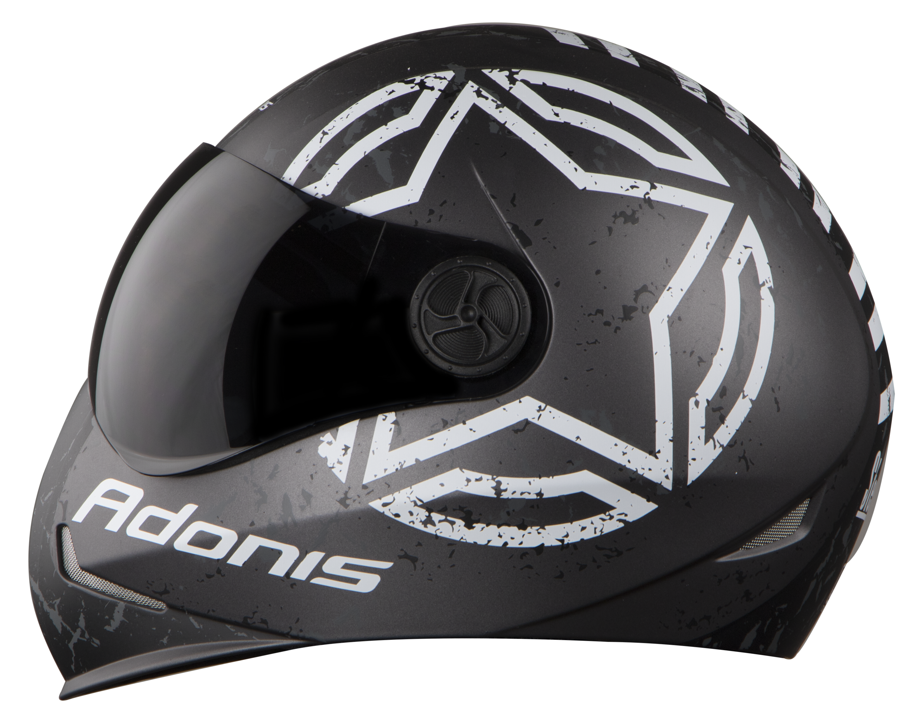 SB-50 Adonis Trooper Charcoal Grey ( Fitted With Clear Visor Extra Smoke Visor Free)