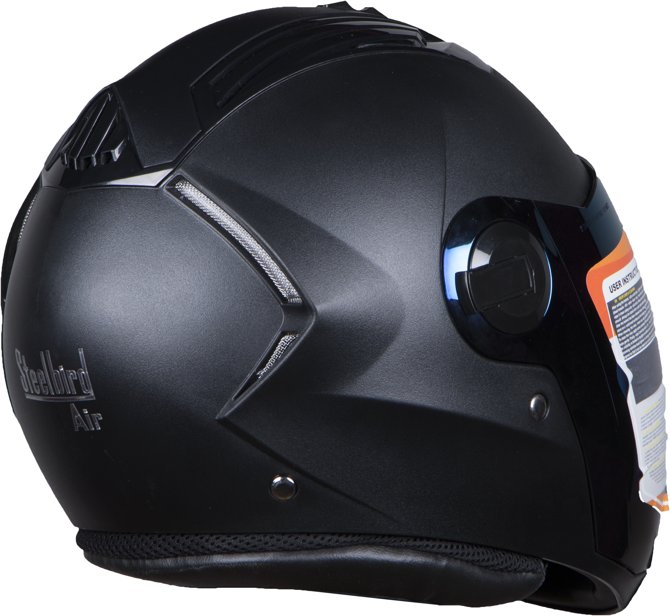 SBA-2 DASHING BLACK (FITTED WITH CLEAR VISOR EXTRA GOLD CHROME VISOR FREE)