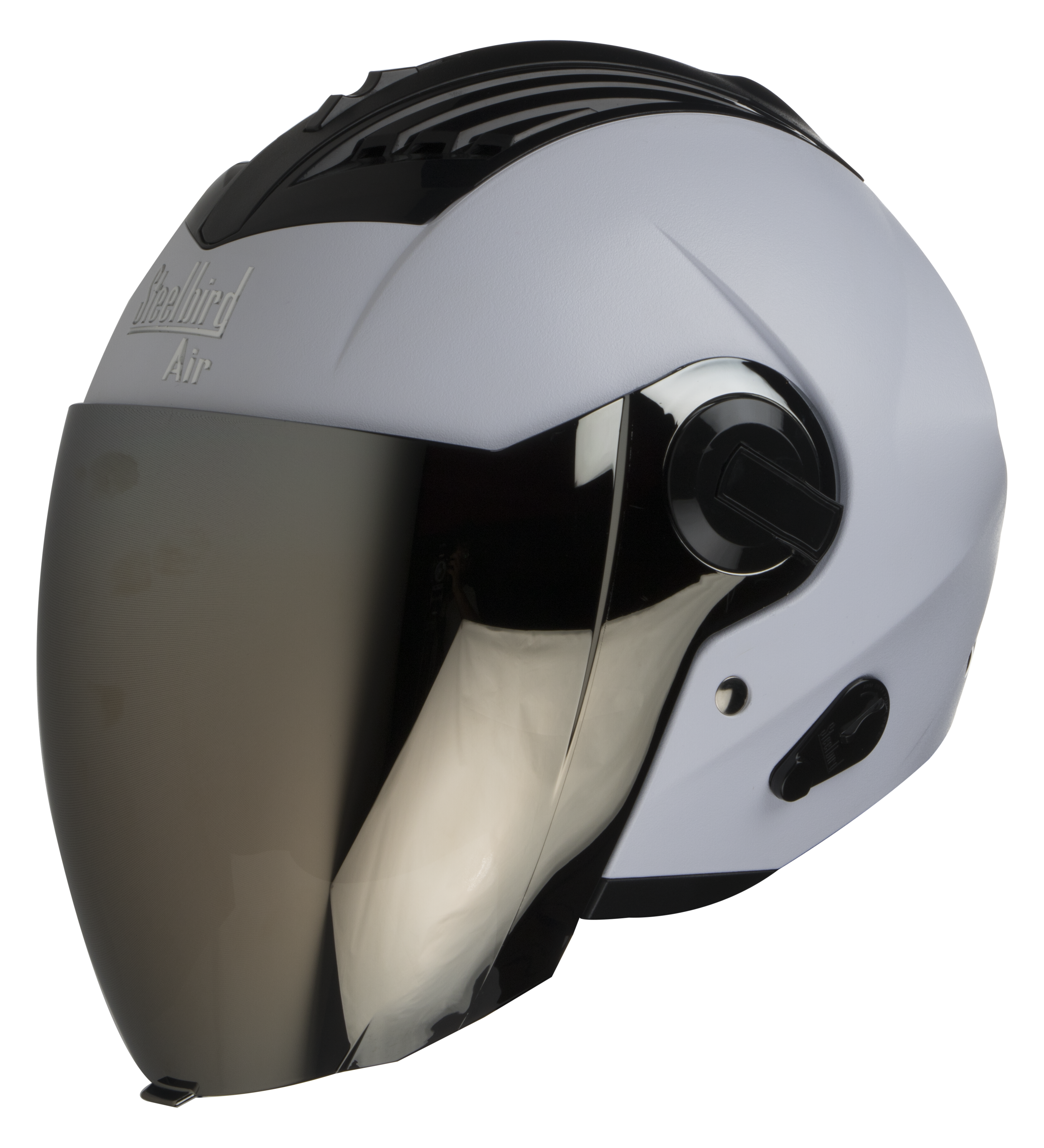 SBA-3 DASHING WHITE ( Fitted With Clear Visor Extra Silver Chrome Visor Free)