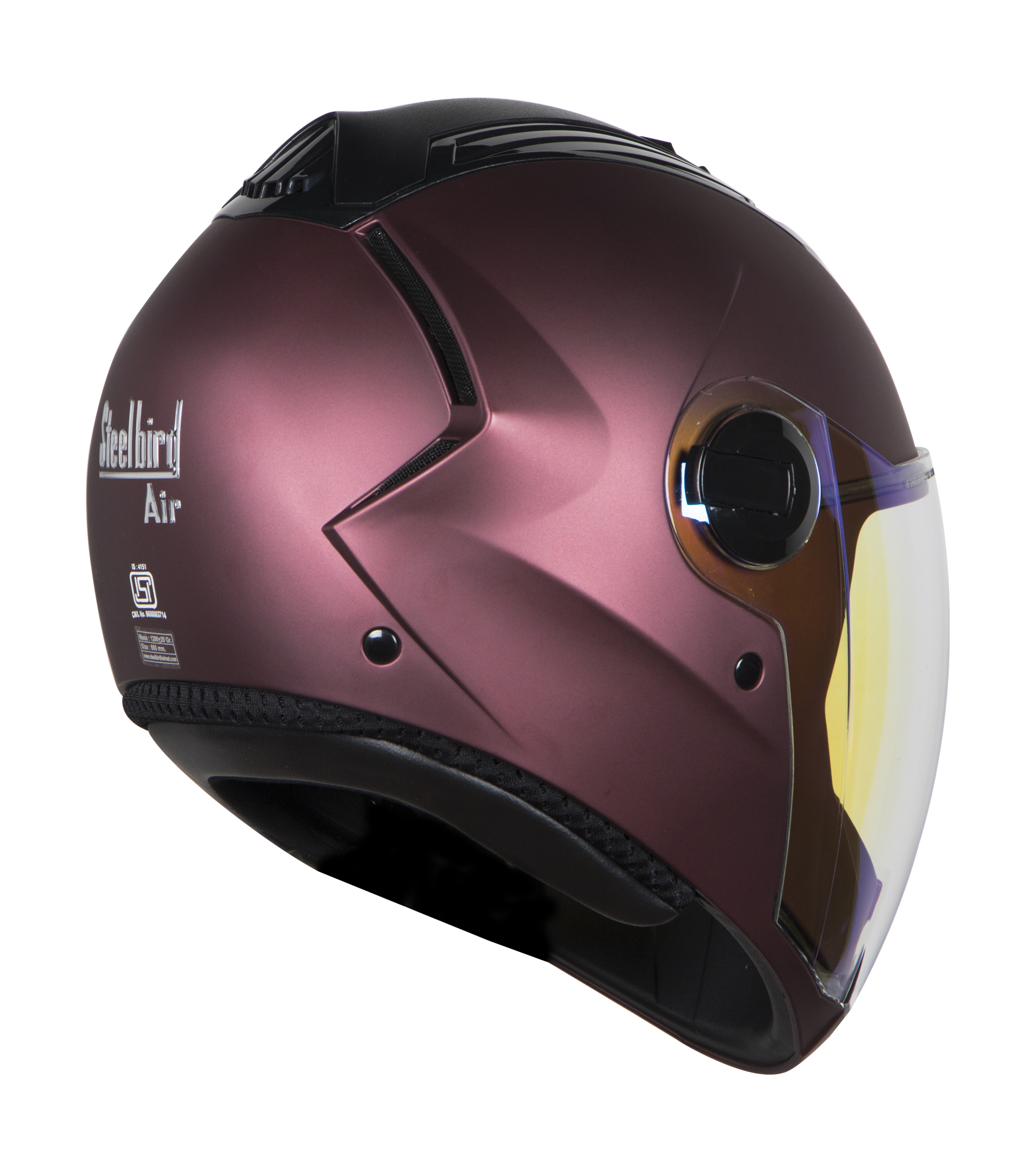 SBA-2 Night Vision Mat Maroon( Fitted With Clear Visor  Extra Blue Night Vision Visor Free)