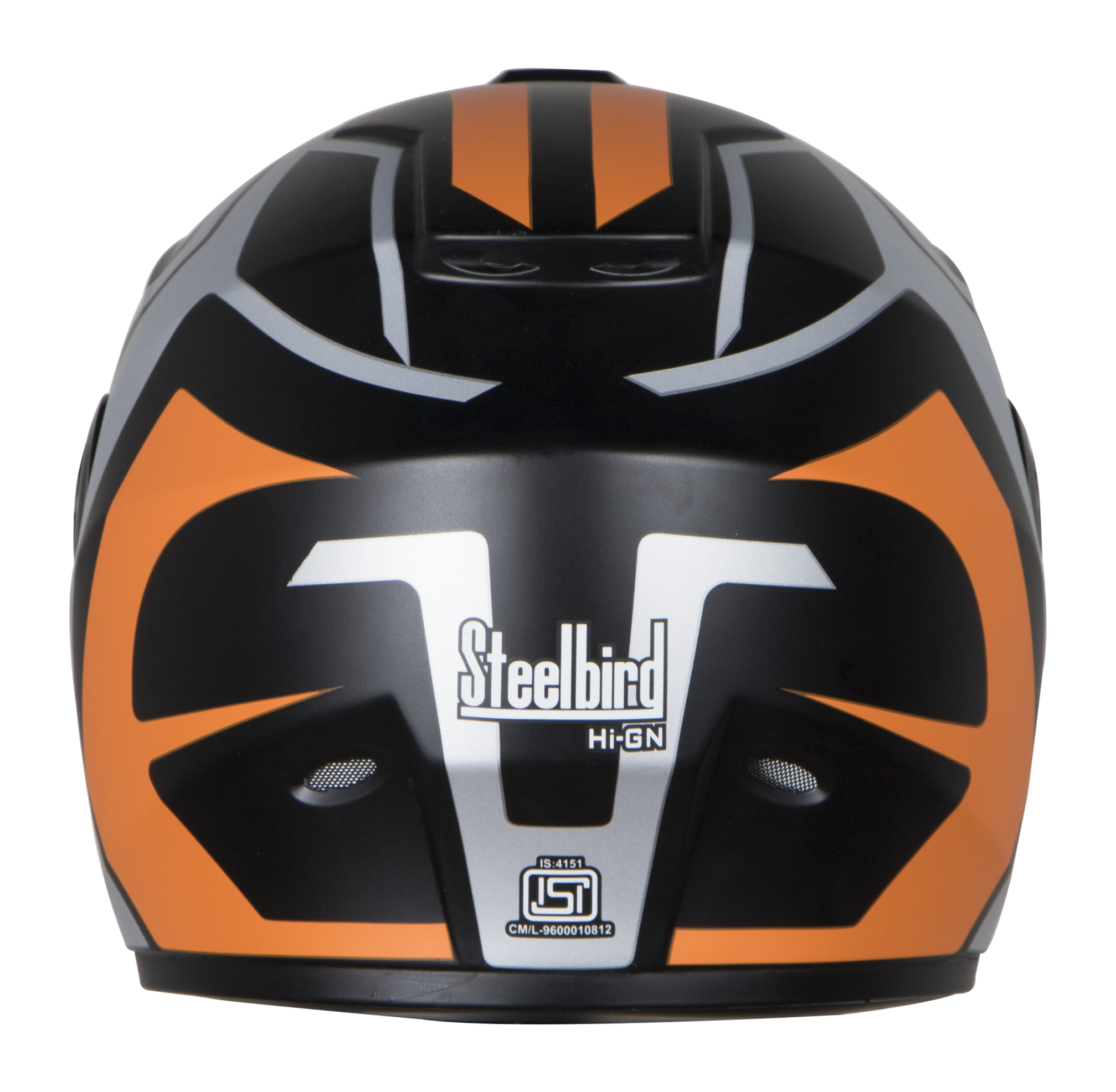 SBH-11 Alpha Beta Mat Silver Orange( Fitted With Clear Visor Extra Smoke Visor Free)