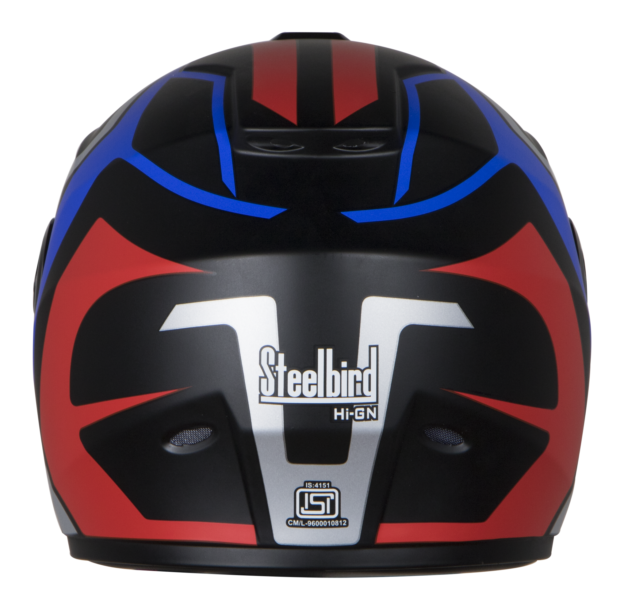 SBH-11 Alpha Beta Glossy Blue Red ( Fitted With Clear Visor Extra Smoke Visor Free)