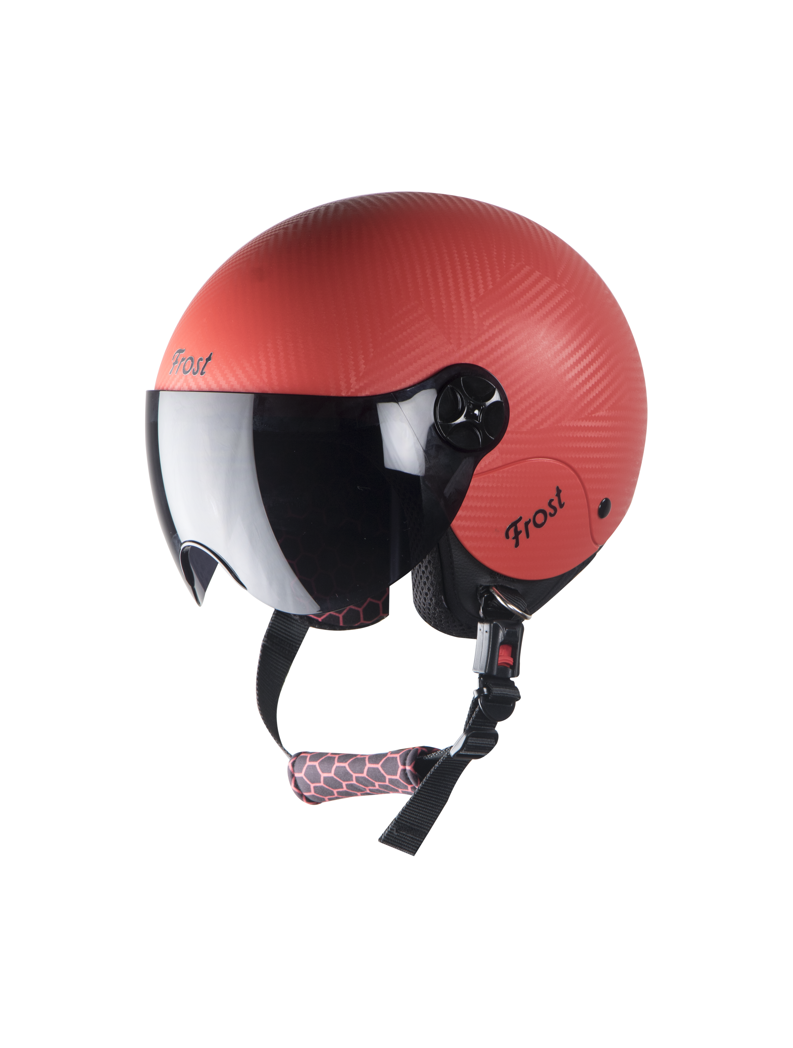 SBH-16 Frost Dashing Red ( For Girls)( Fitted With Clear Visor Extra Smoke Visor Free)