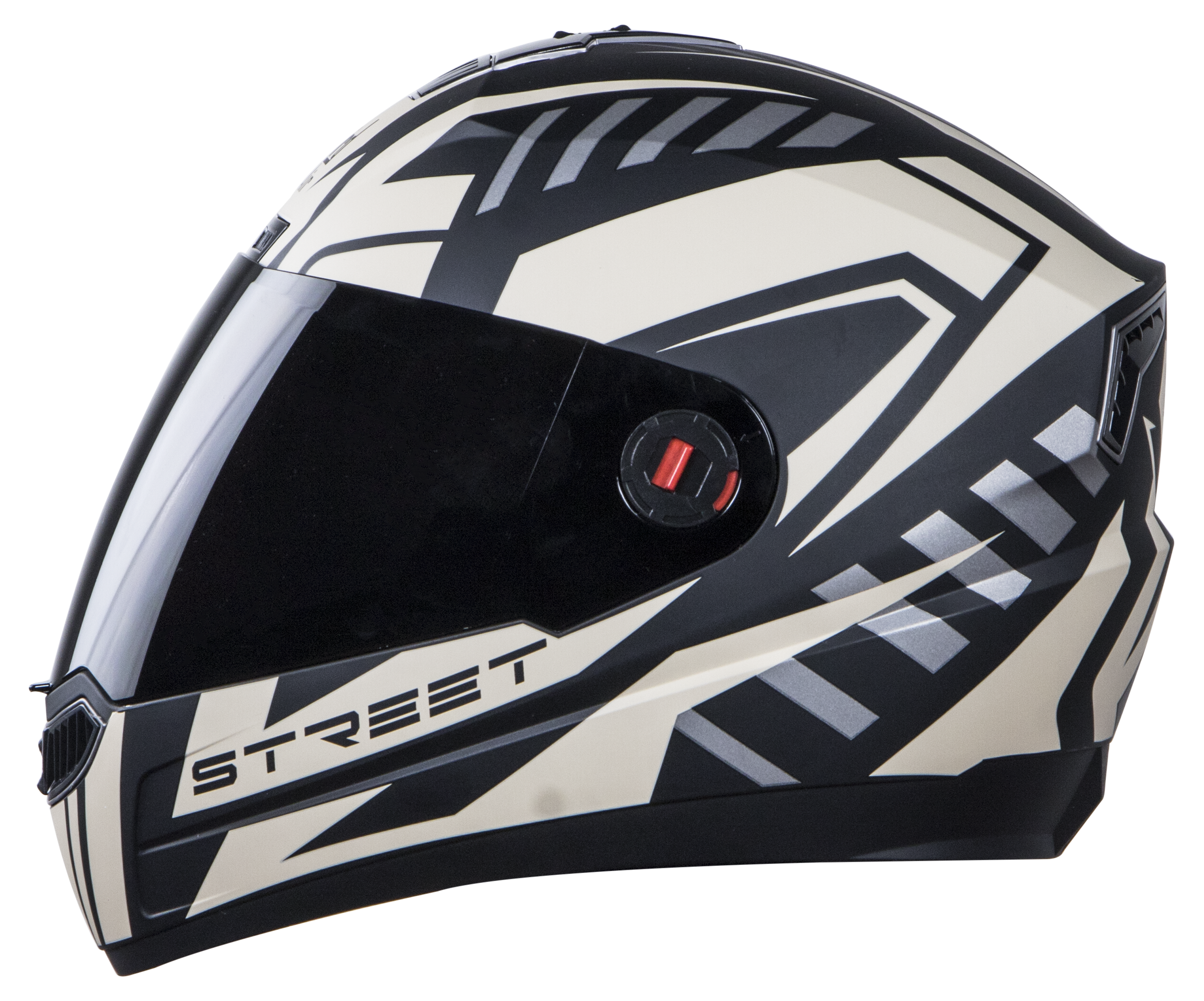 SBA-1  Street Mat Black With Desert Storm ( Fitted With Clear Visor  Extra Smoke Visor Free)