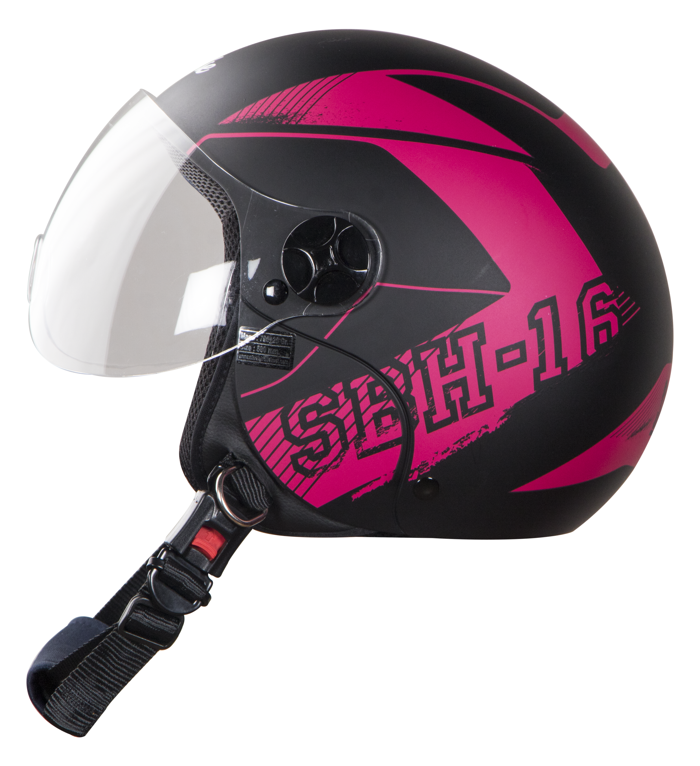 SBH-16 Pulse Beat Glossy Black With Pink