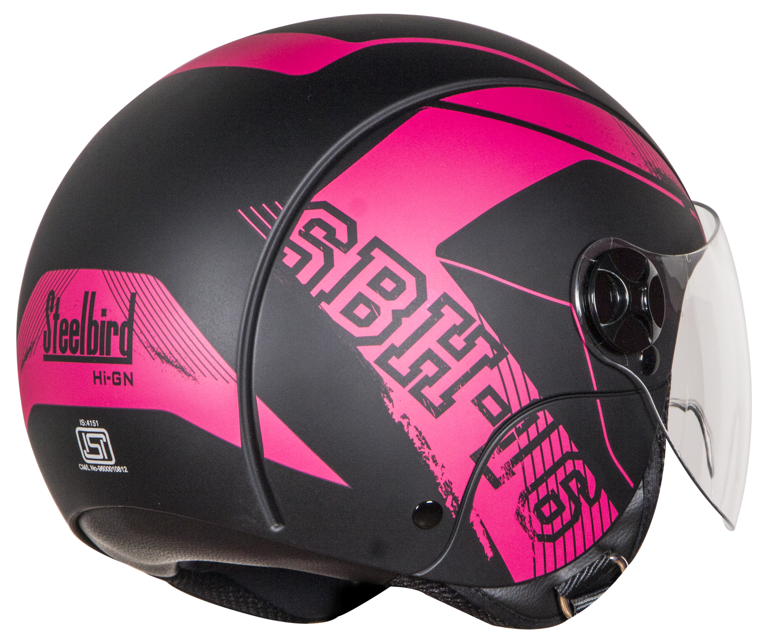 SBH-16 Pulse Beat Glossy Black With Pink
