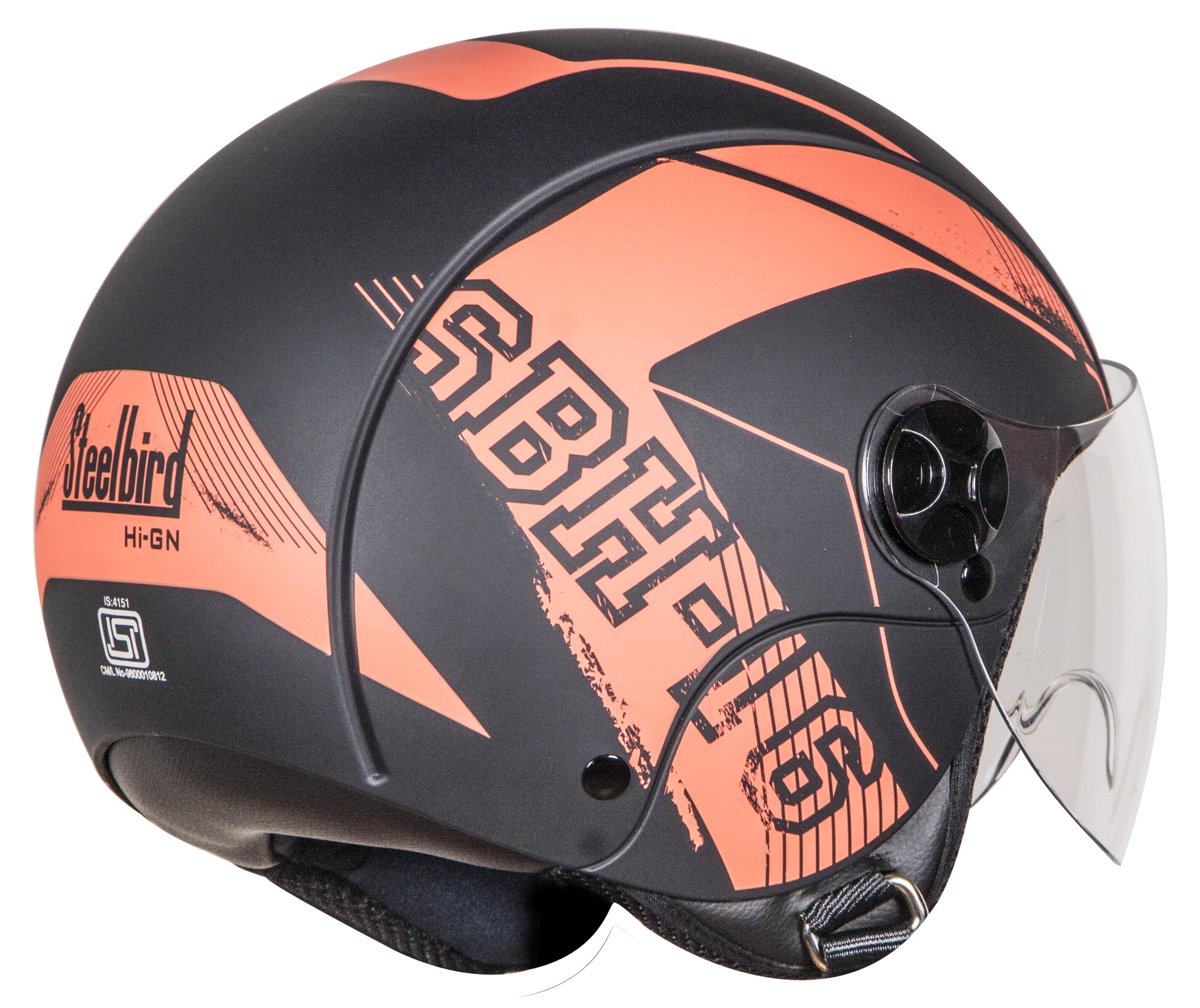 SBH-16 Pulse Beat Glossy Black With Orange