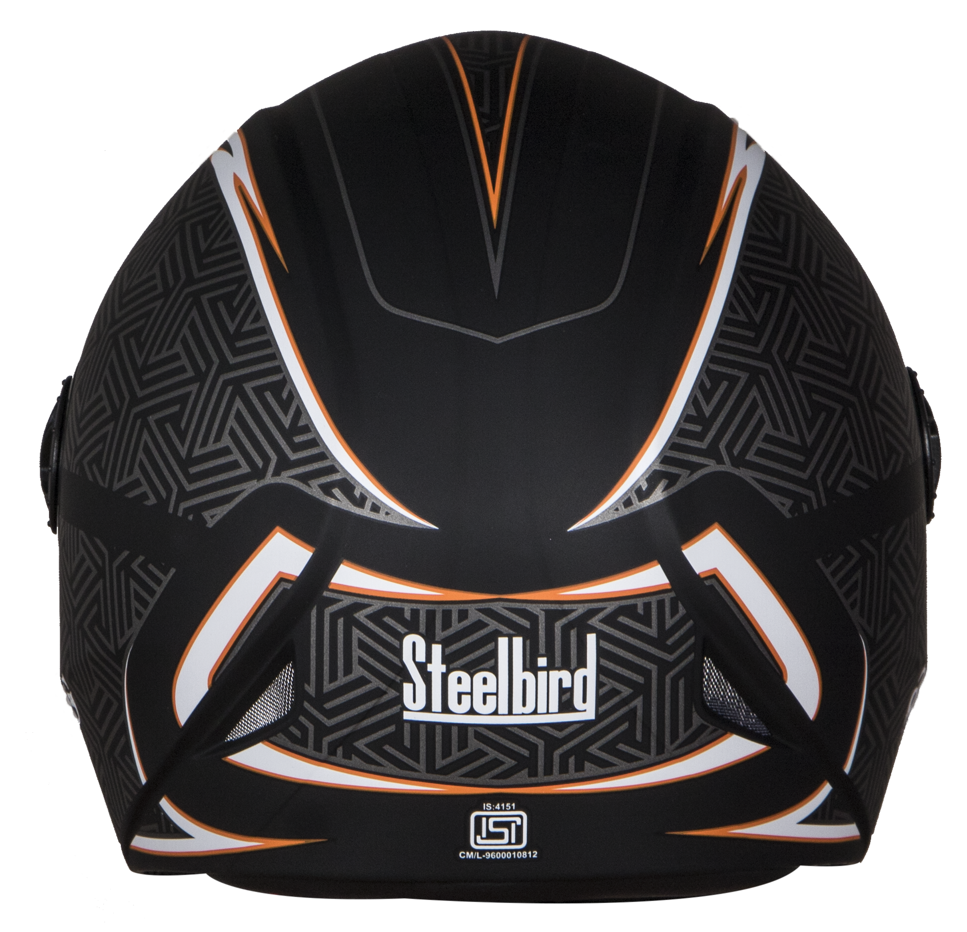 SBH-1 Adonis Rustic Mat Black With Orange( Fitted With Clear Visor Extra Smoke Visor Free)