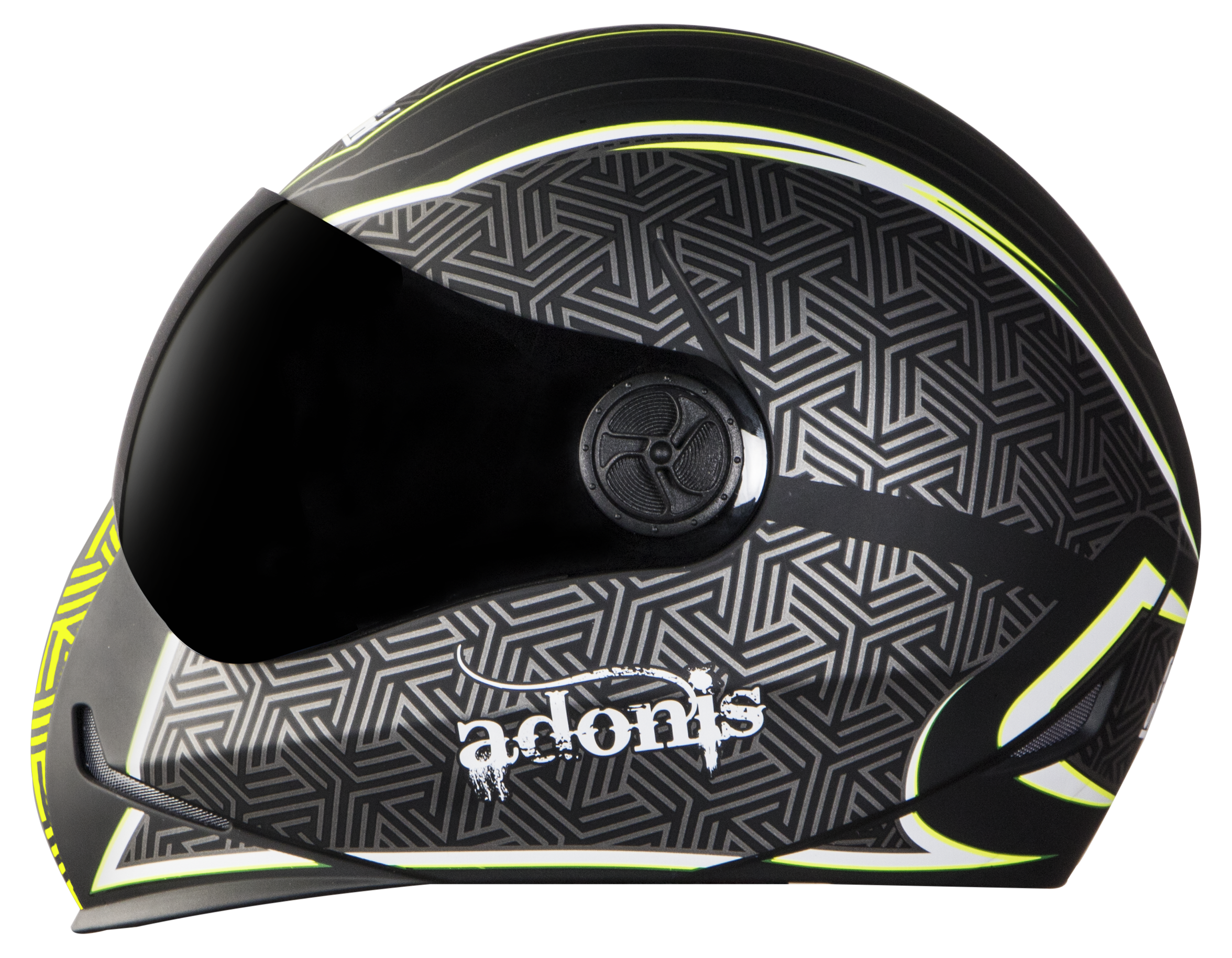 SBH-1 Adonis Rustic Mat Black With Neon( Fitted With Clear Visor Extra Smoke Visor Free)