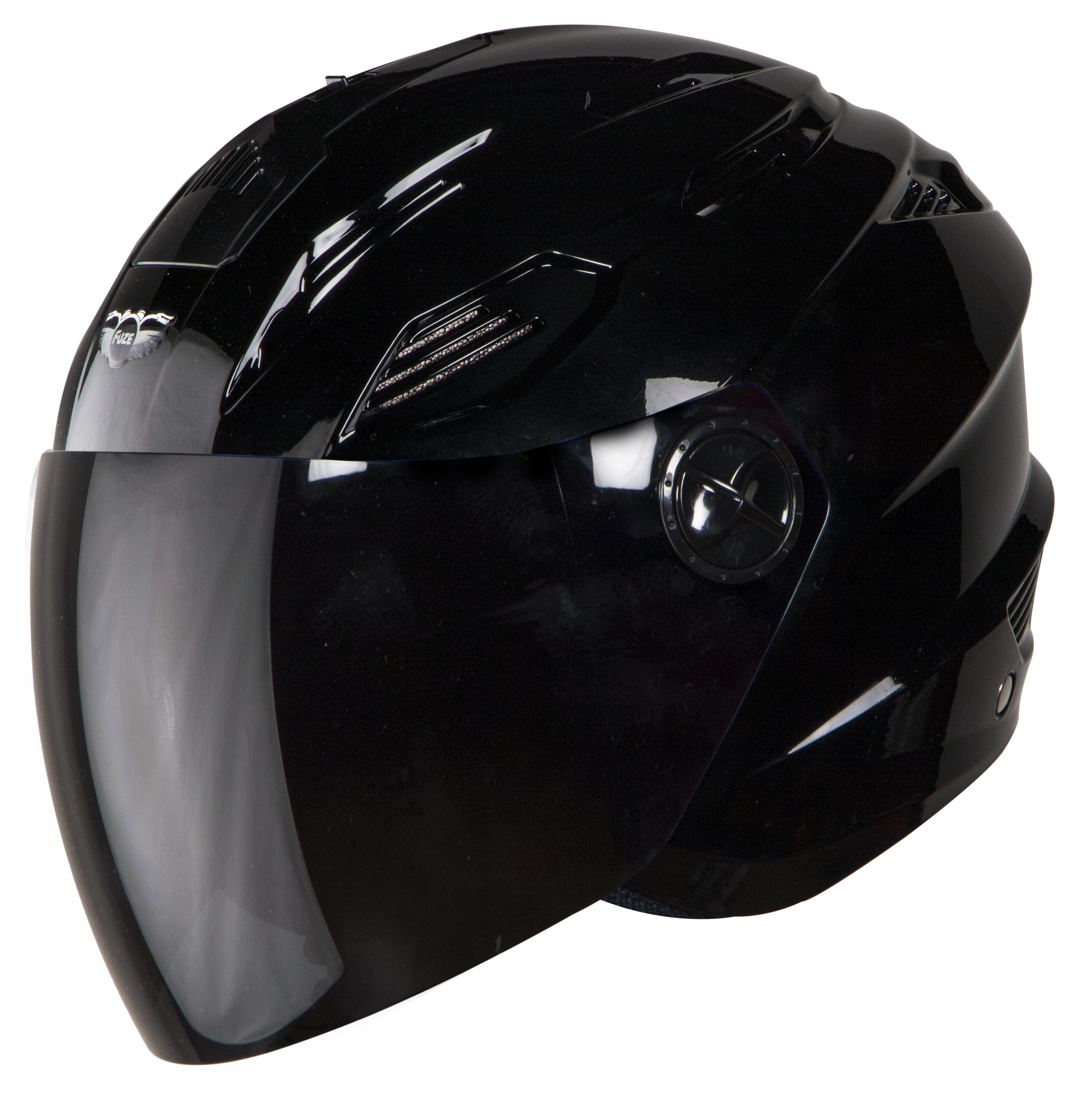 SBA-6 Fuze Glossy Black (Fitted With Clear Visor Extra Smoke Visor Free)