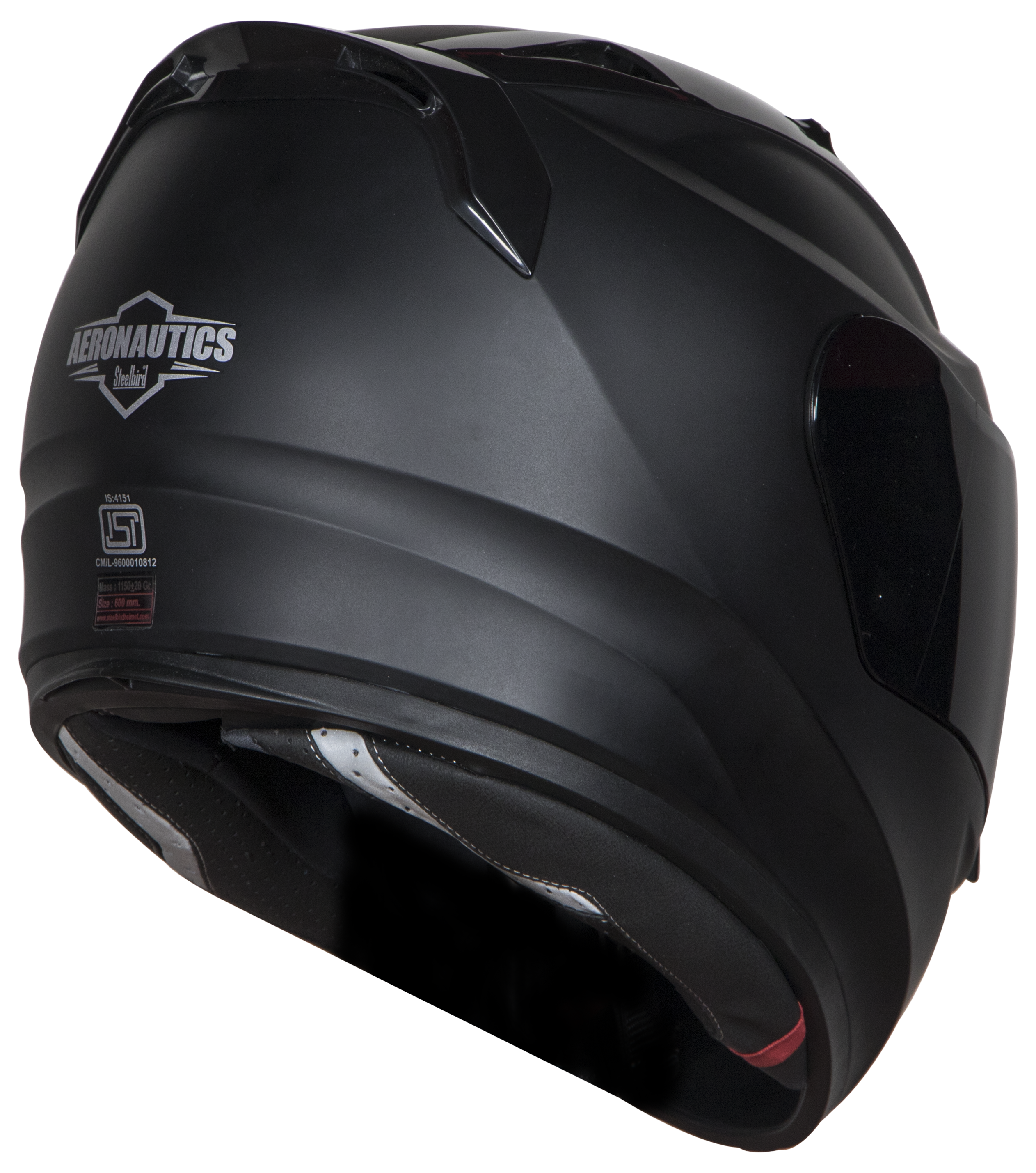 SA-1 Aeronautics Mat Mid Night Black ( Fitted With Clear Visor Extra Rainbow Chrome Visor Free)