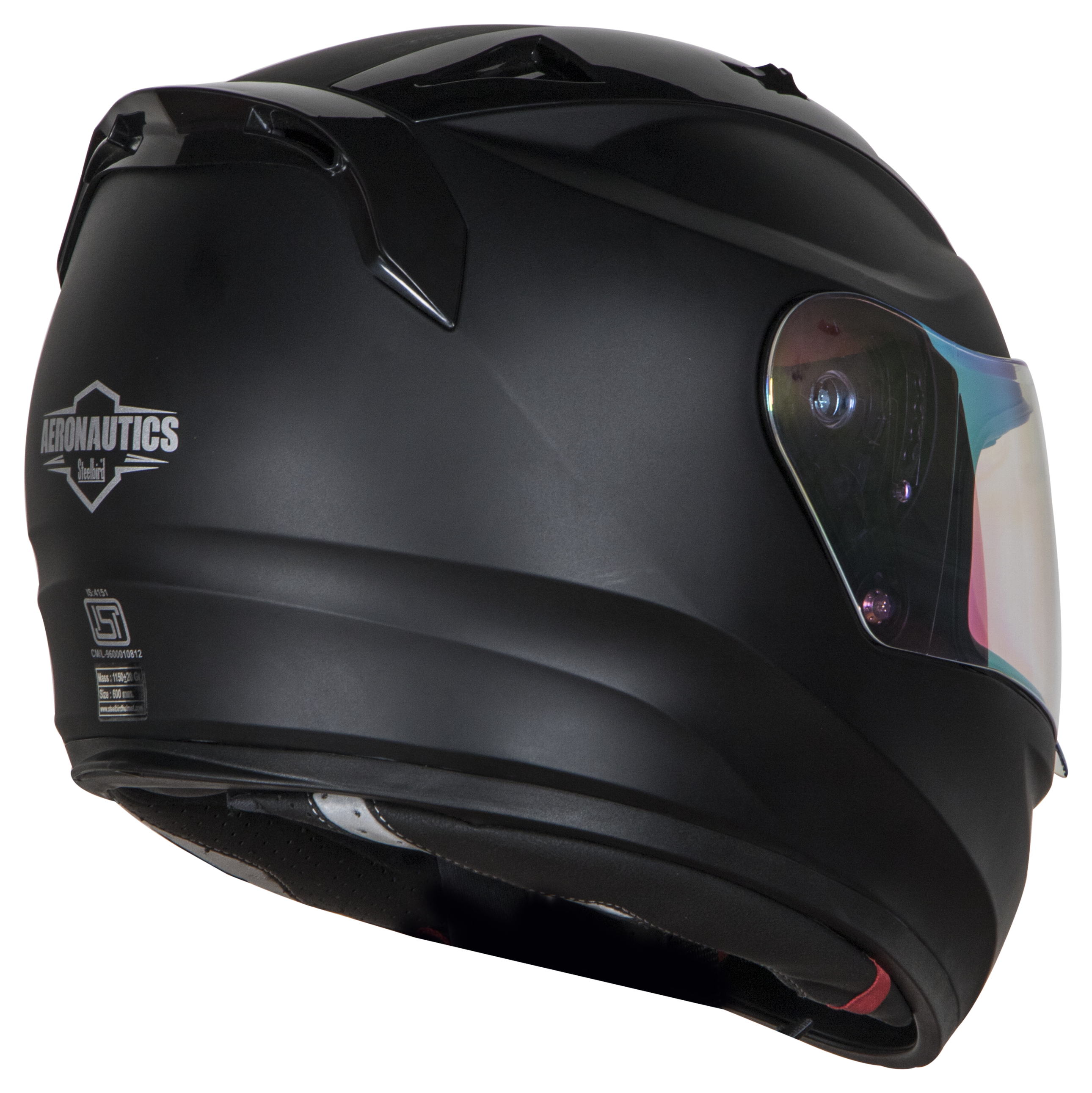 SA-1 Aeronautics Mat Mid Night Black( Fitted With Clear Visor Extra Green Night Vision Visor Free)