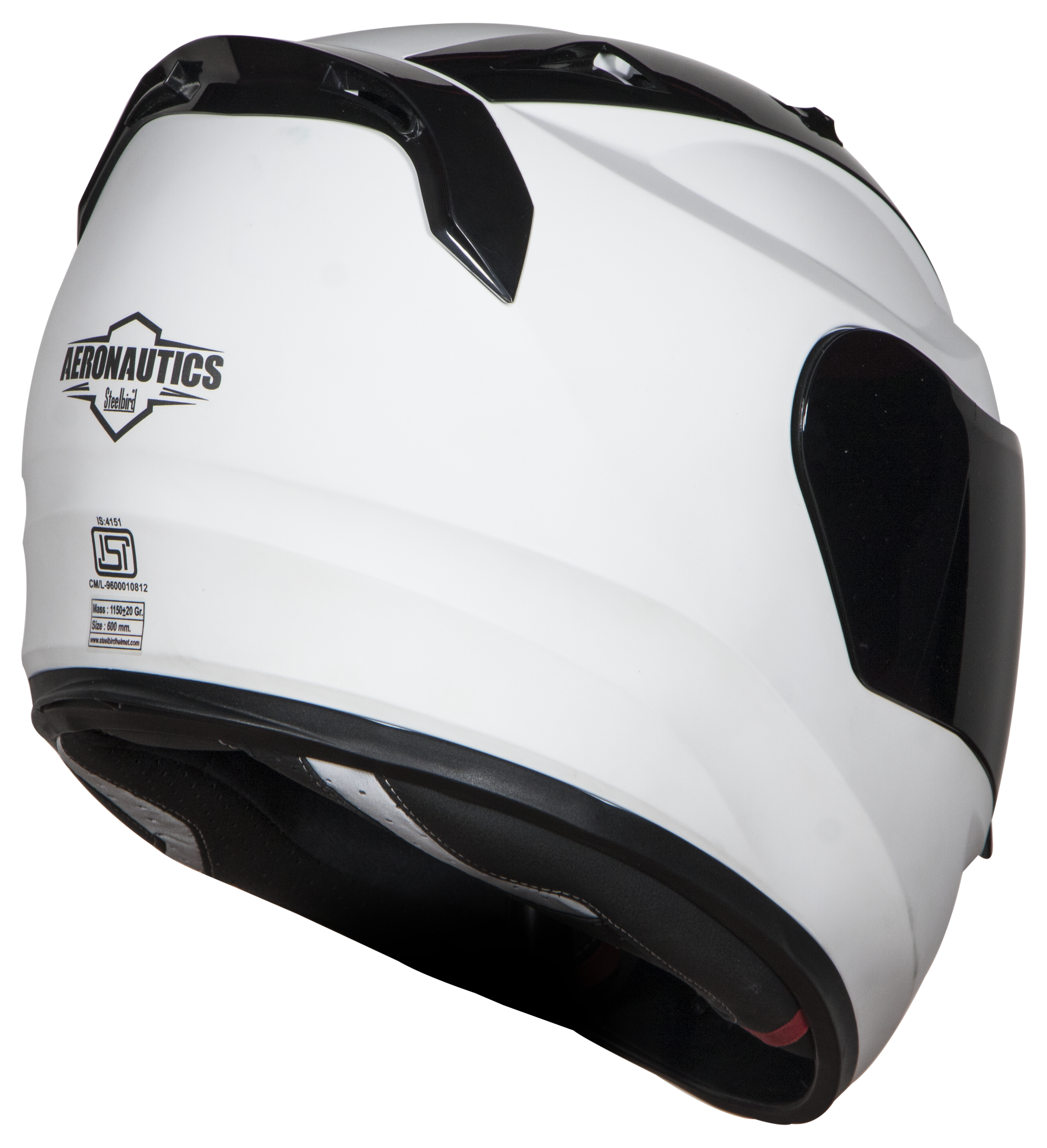 SA-1 Aeronautics Mat White ( Fitted With Clear Visor Extra Gold Chrome Visor Free)