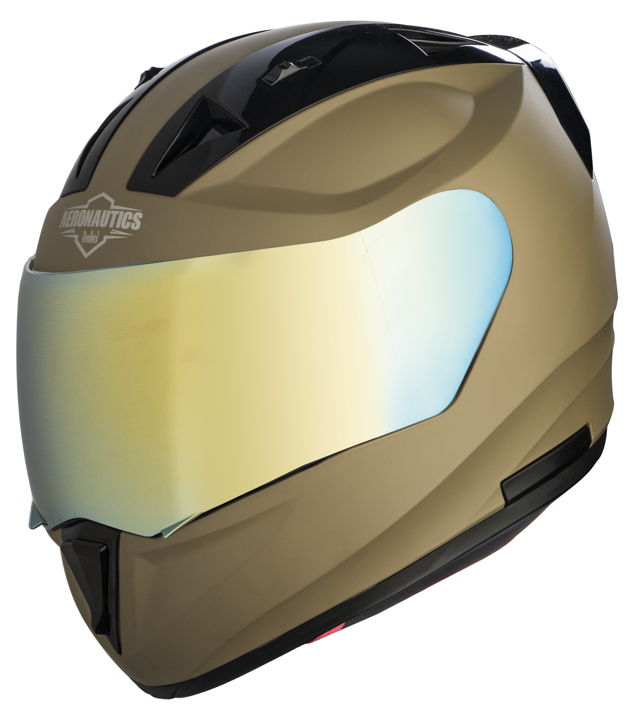 SA-1 Aeronautics Mat Desert Storm ( Fitted With Clear Visor Extra Gold Chrome Visor Free)