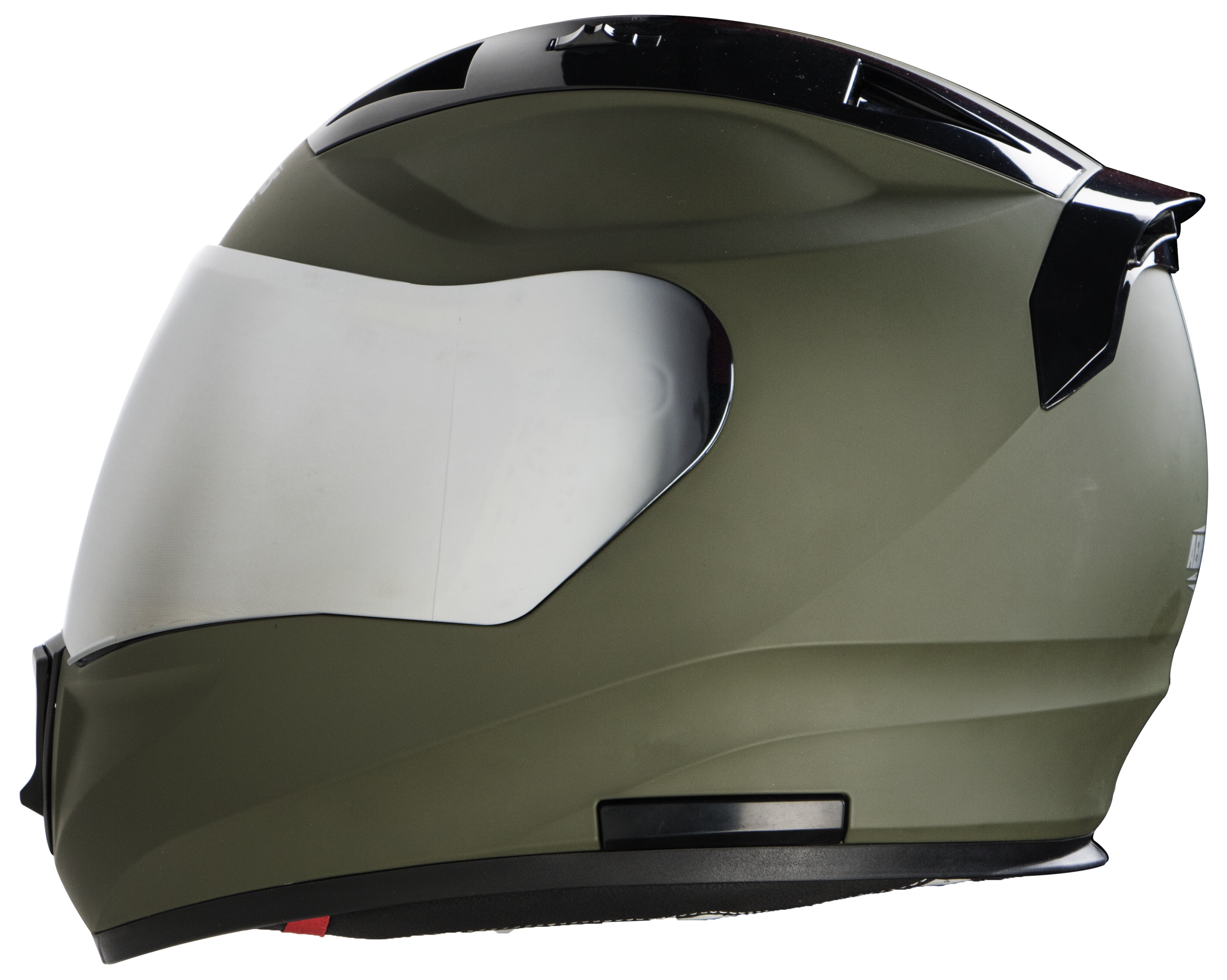 SA-1 Aeronautics Mat Battle Green ( Fitted With Clear Visor Extra Silver Chrome Visor Free)