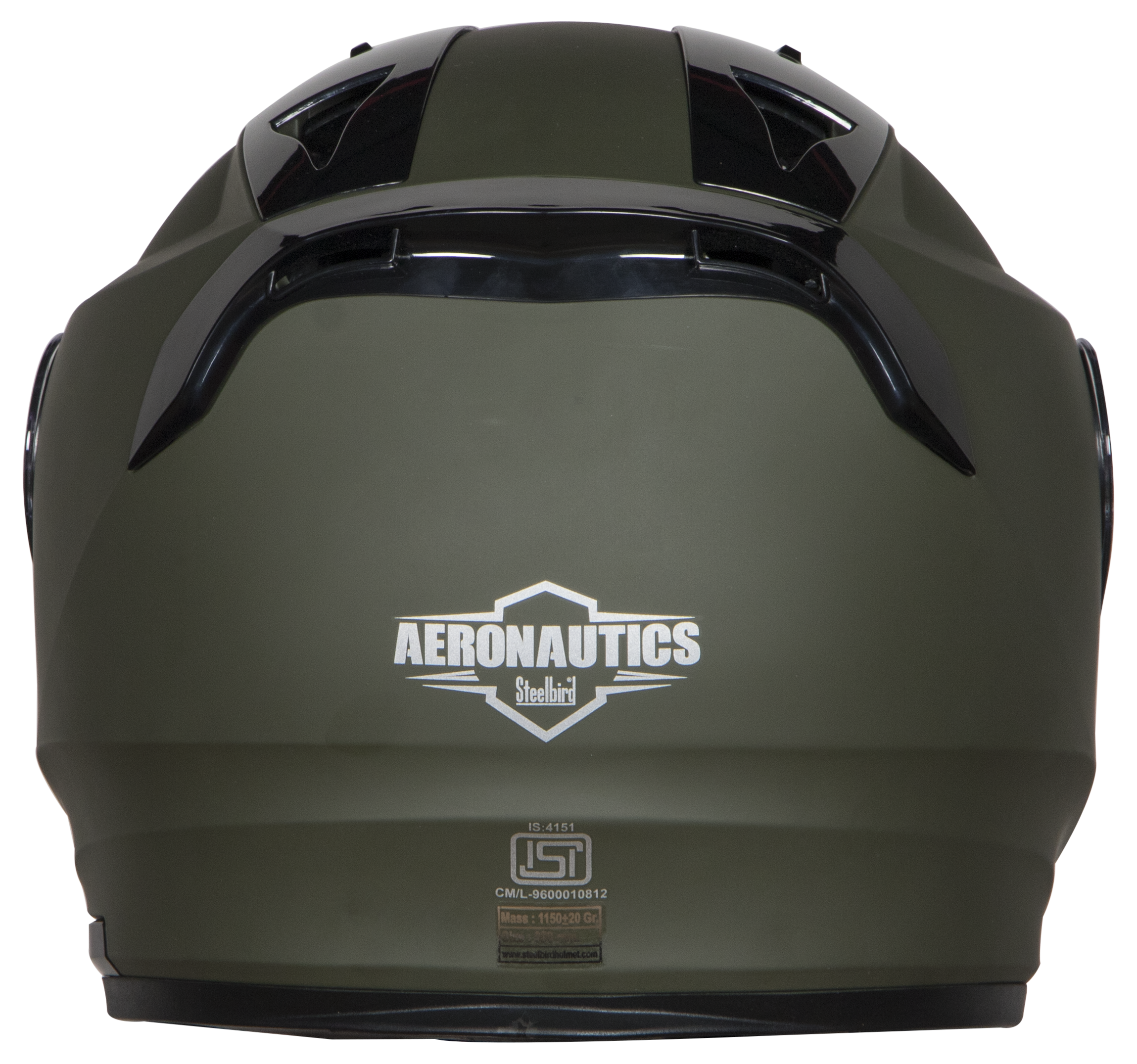 SA-1 Aeronautics Mat Battle Green ( Fitted With Clear Visor Extra Silver Chrome Visor Free)