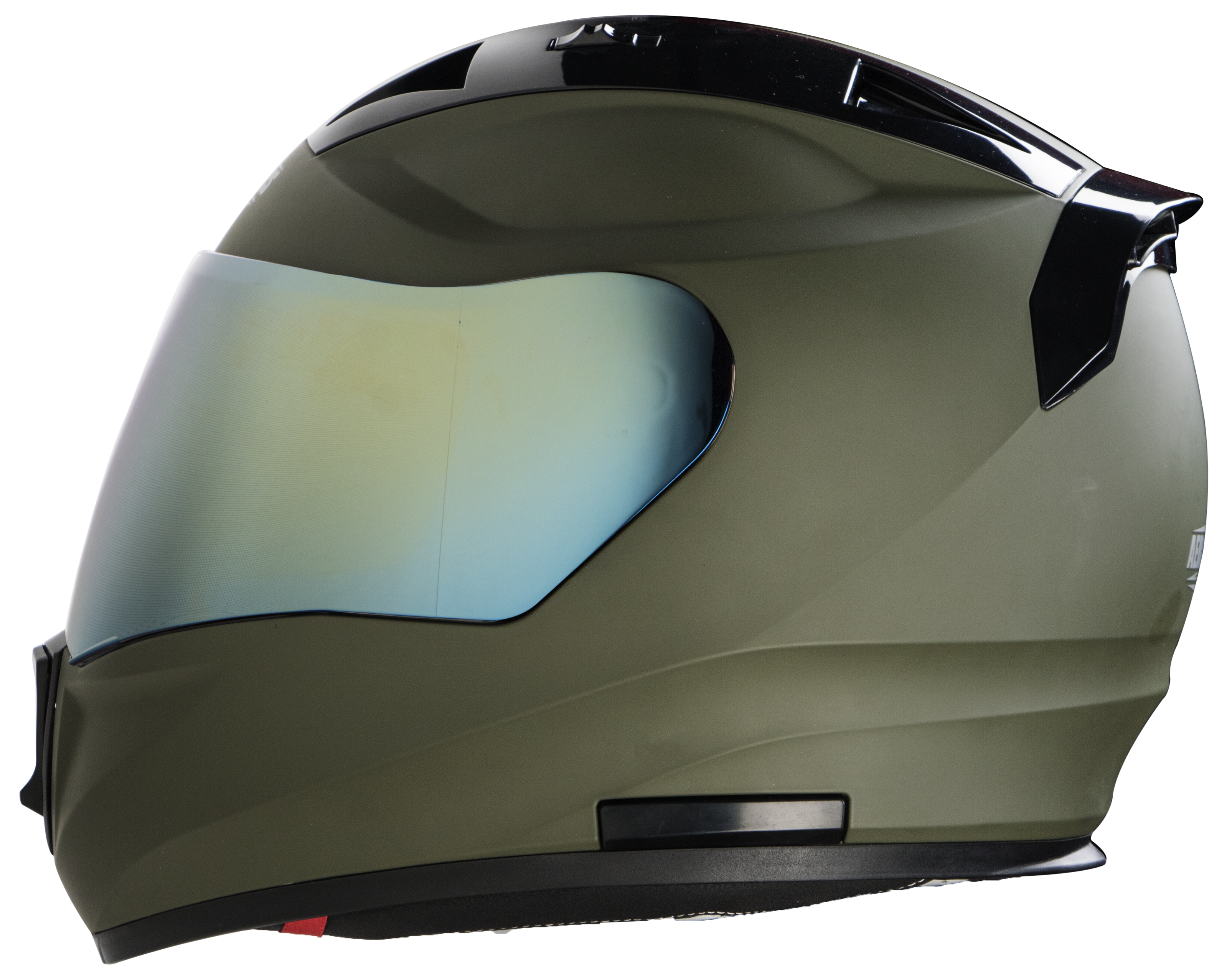 SA-1 Aeronautics Mat Battle Green (Fitted With Clear Visor Extra Gold Chrome Visor Free)