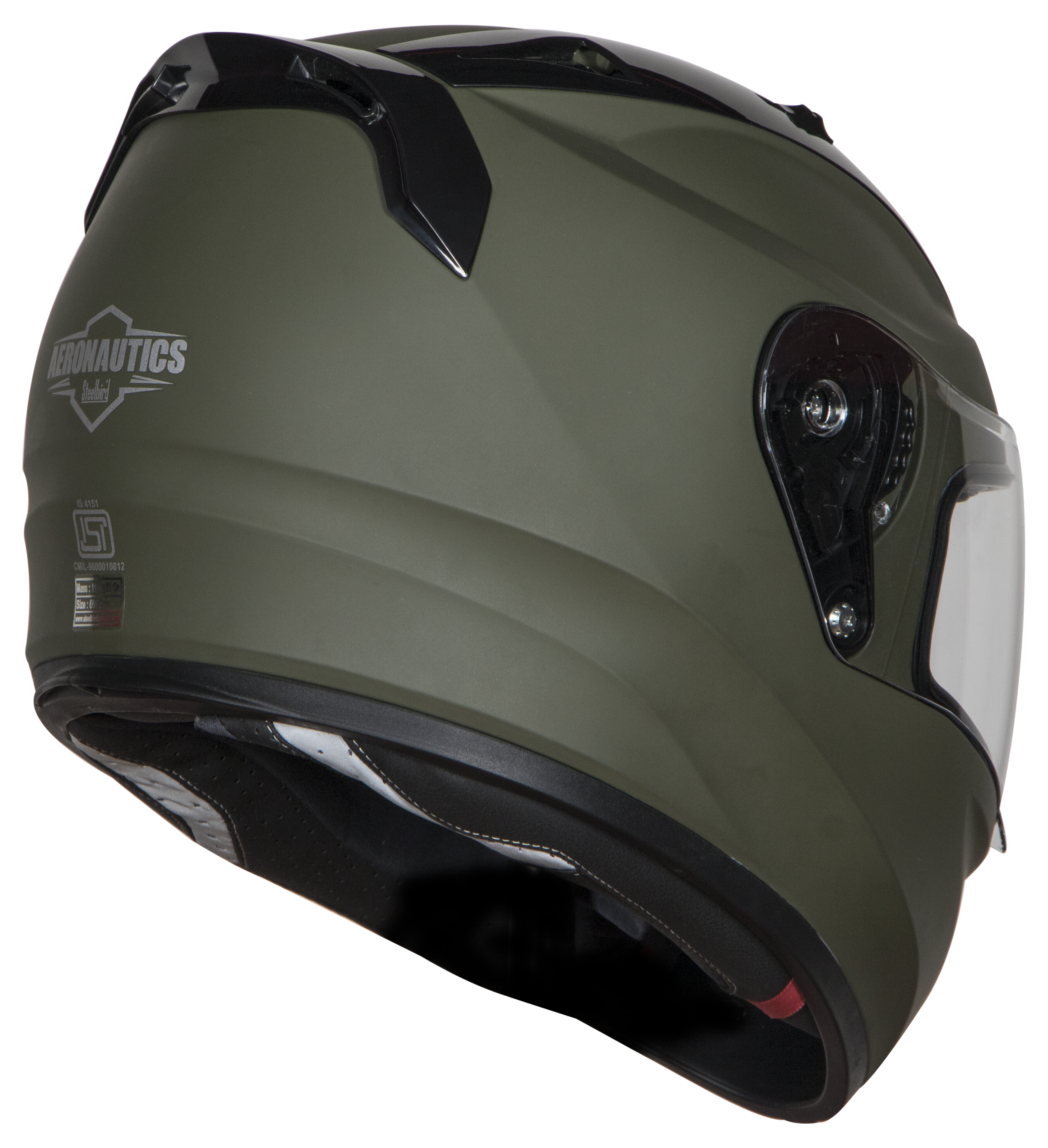 SA-1 Aeronautics Mat Battle Green(Fitted With Clear Visor Extra Gold Night Vision Visor Free)