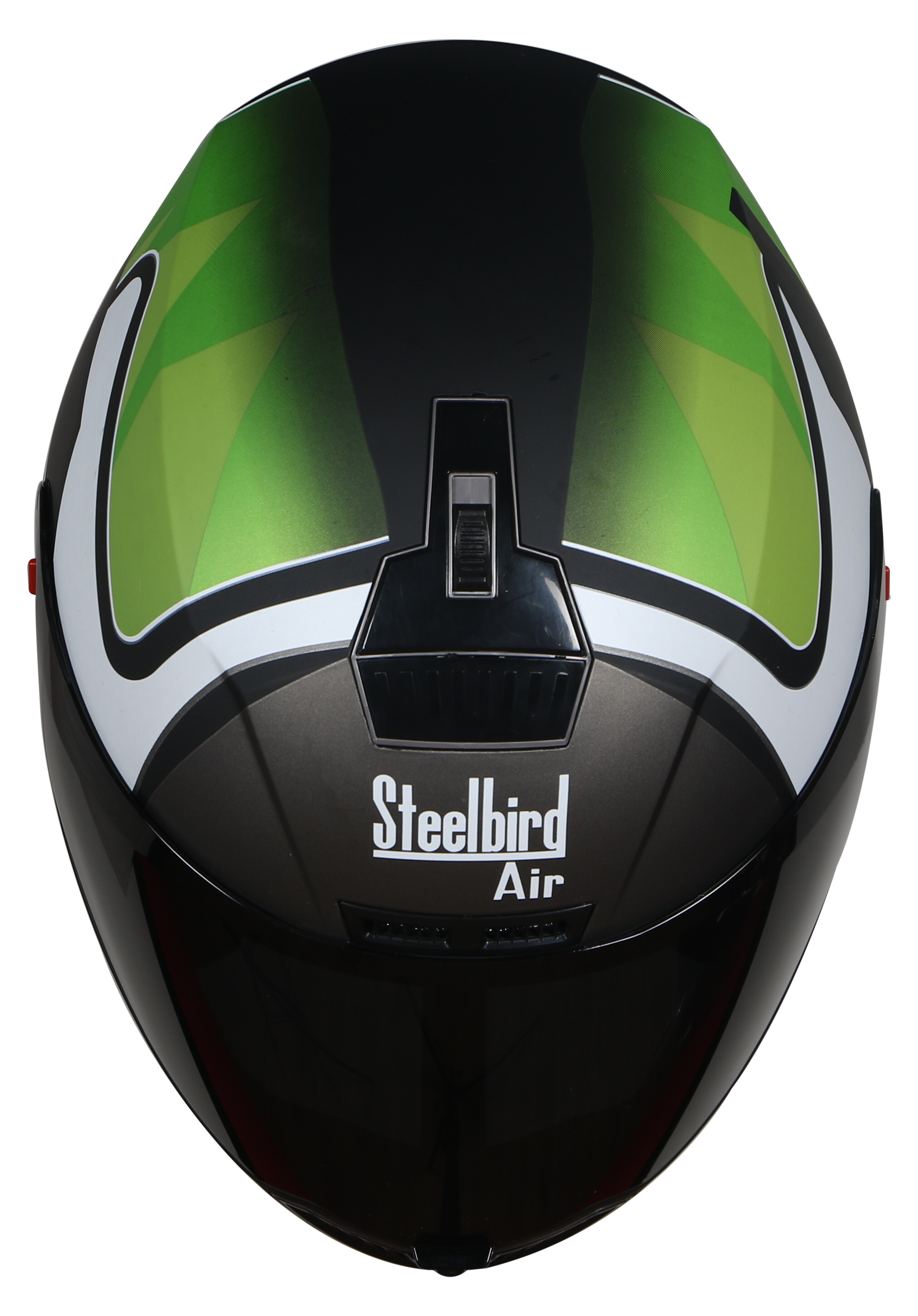 Steelbird SBA-1 Robotics ISI Certified Full-Up Helmet For Men And Women (Matt Black Green With Smoke Visor)