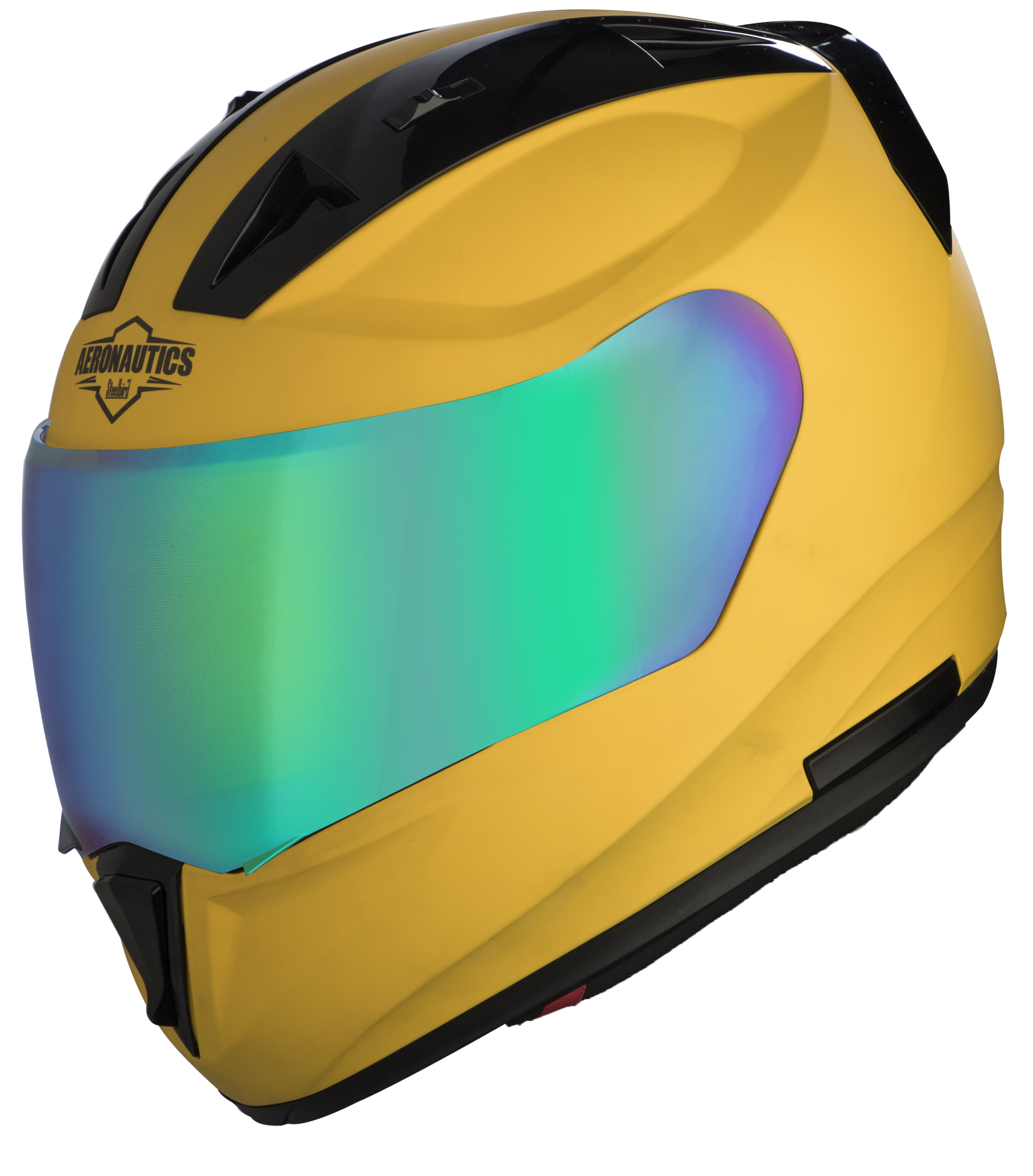 SA-1 Aeronautics Mat Moon Yellow (Fitted With Clear Visor Extra Rainbow Chrome Visor Free)