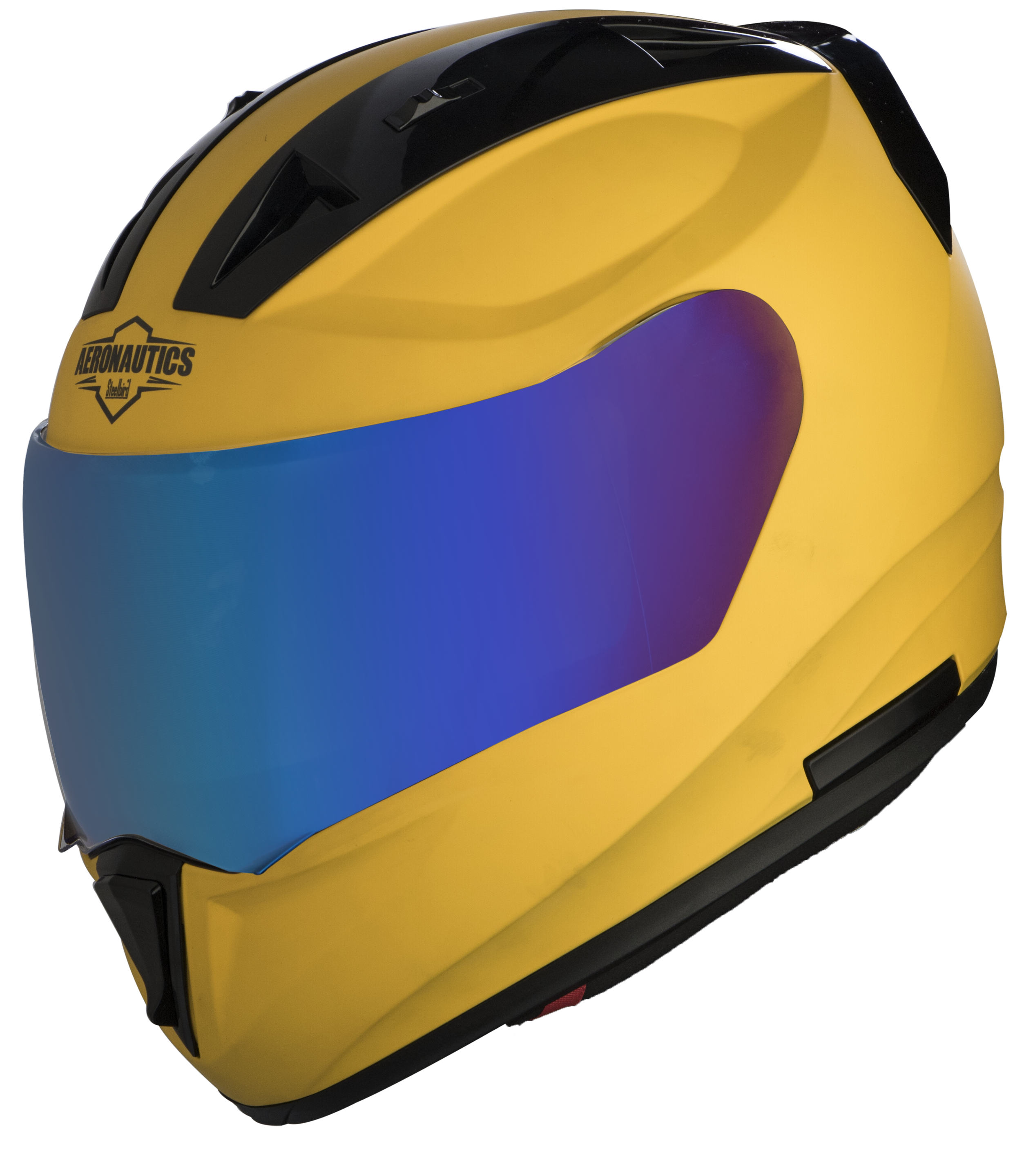 SA-1 Aeronautics Mat Moon Yellow (Fitted With Clear Visor Extra Blue Chrome Visor Free)