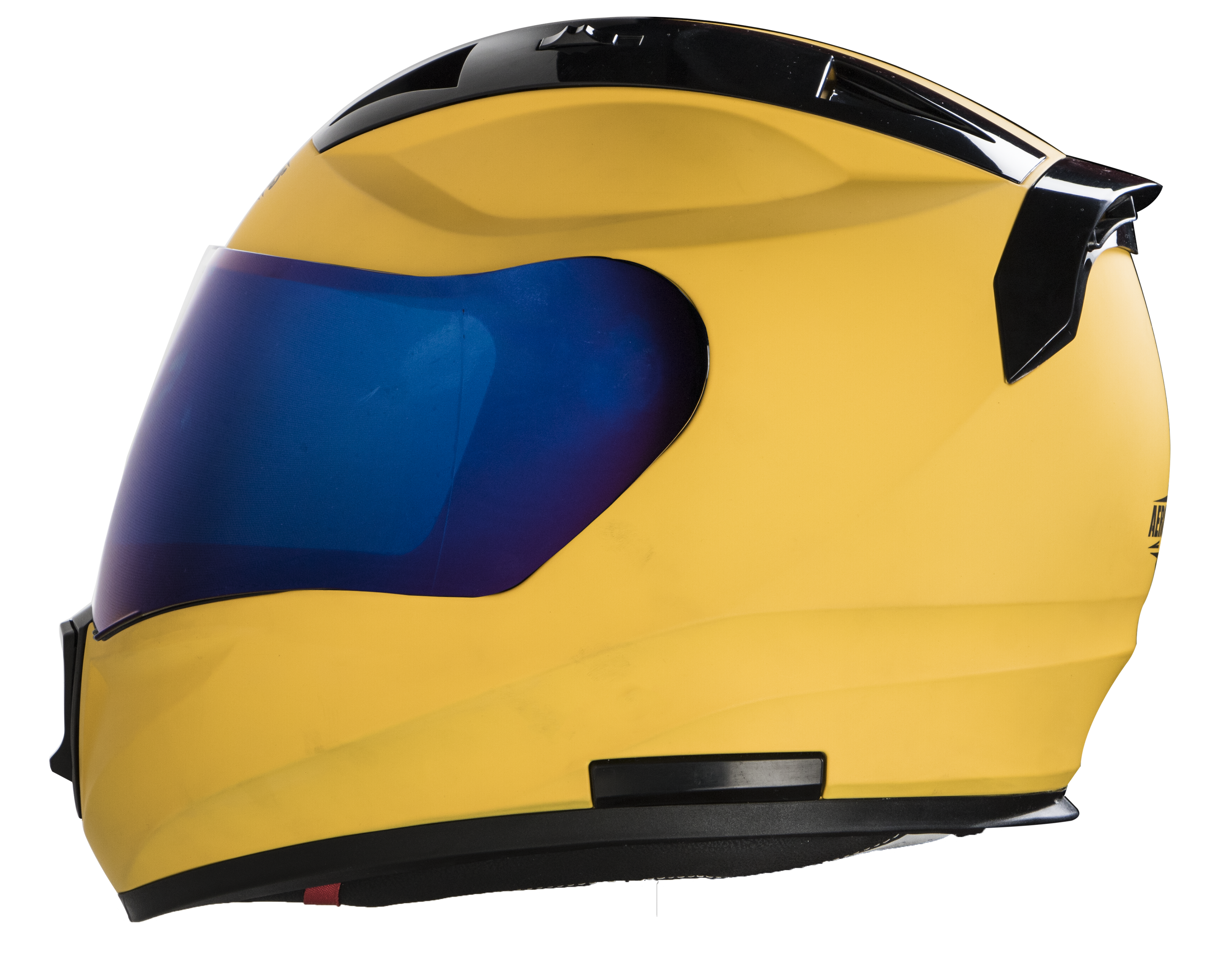 SA-1 Aeronautics Mat Moon Yellow (Fitted With Clear Visor Extra Blue Chrome Visor Free)