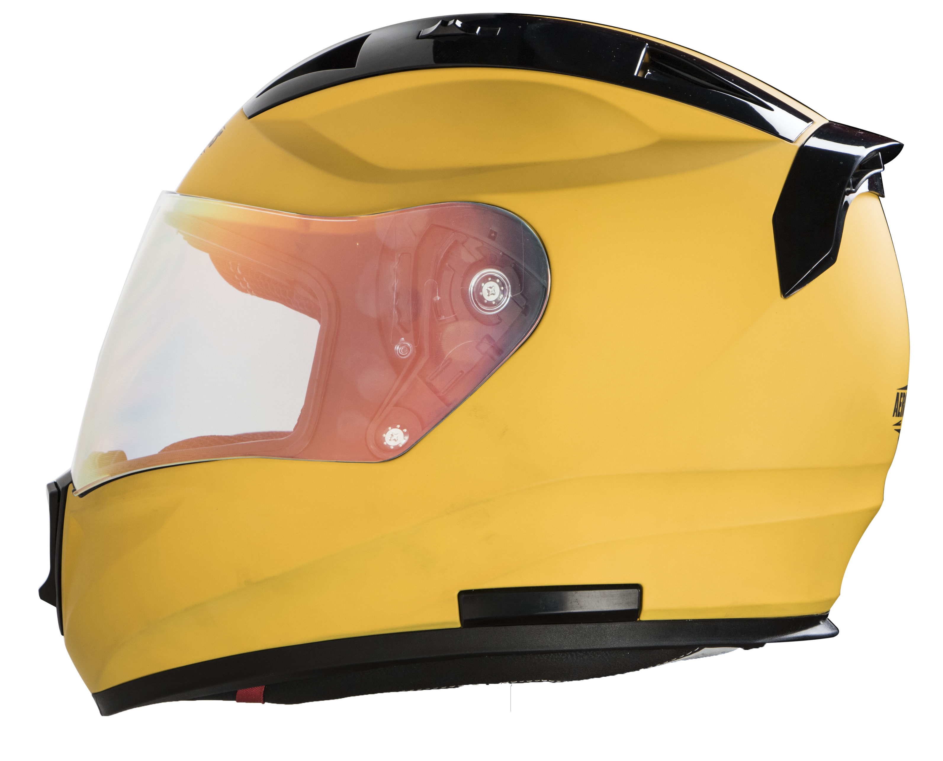 SA-1 Aeronautics Mat Moon Yellow ( Fitted With Clear Visor Extra Gold Night Vision Visor Free)