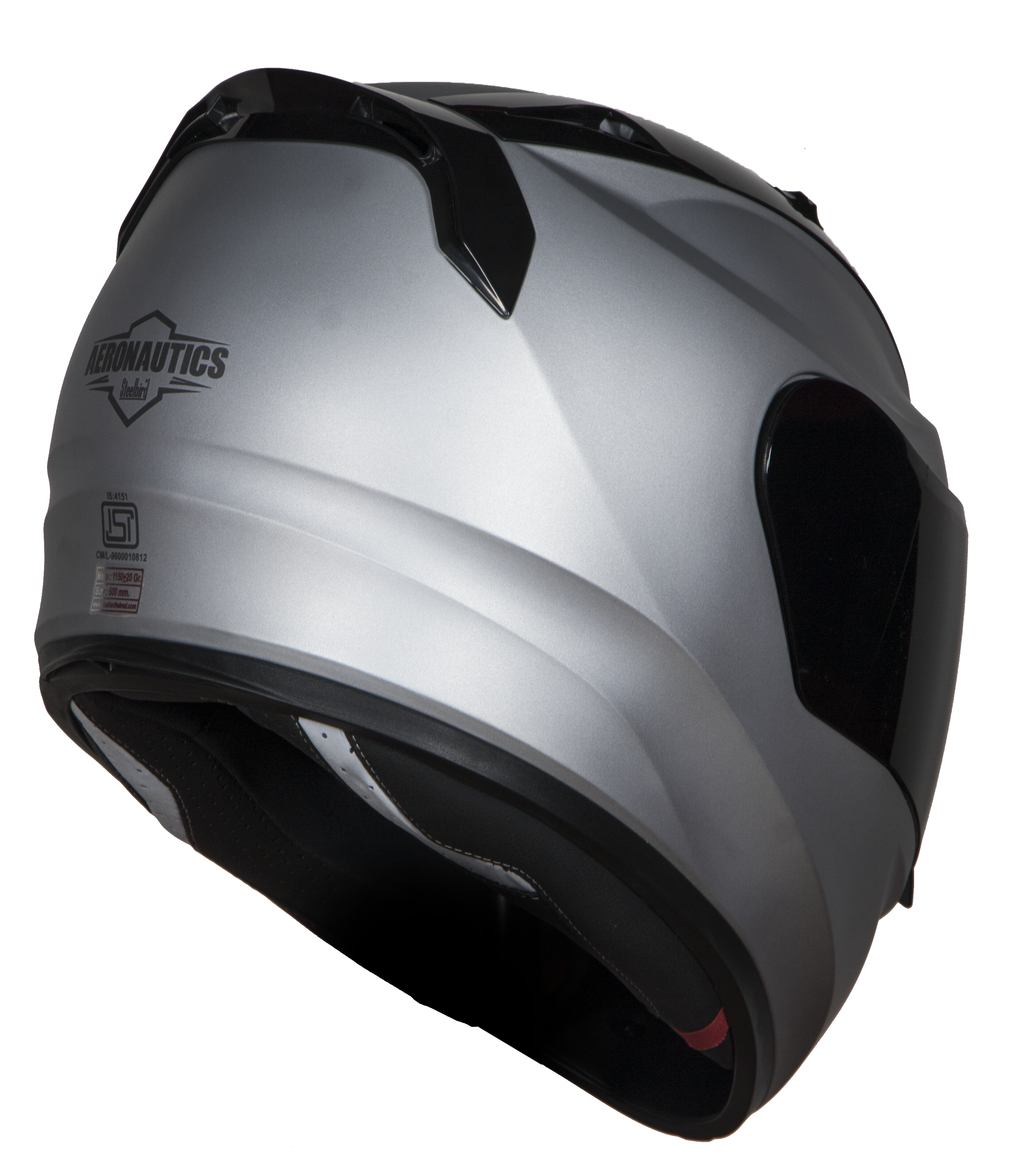 SA-1 Aeronautics Mat Silver ( Fitted With Clear Visor Extra Silver Chrome Visor Free)