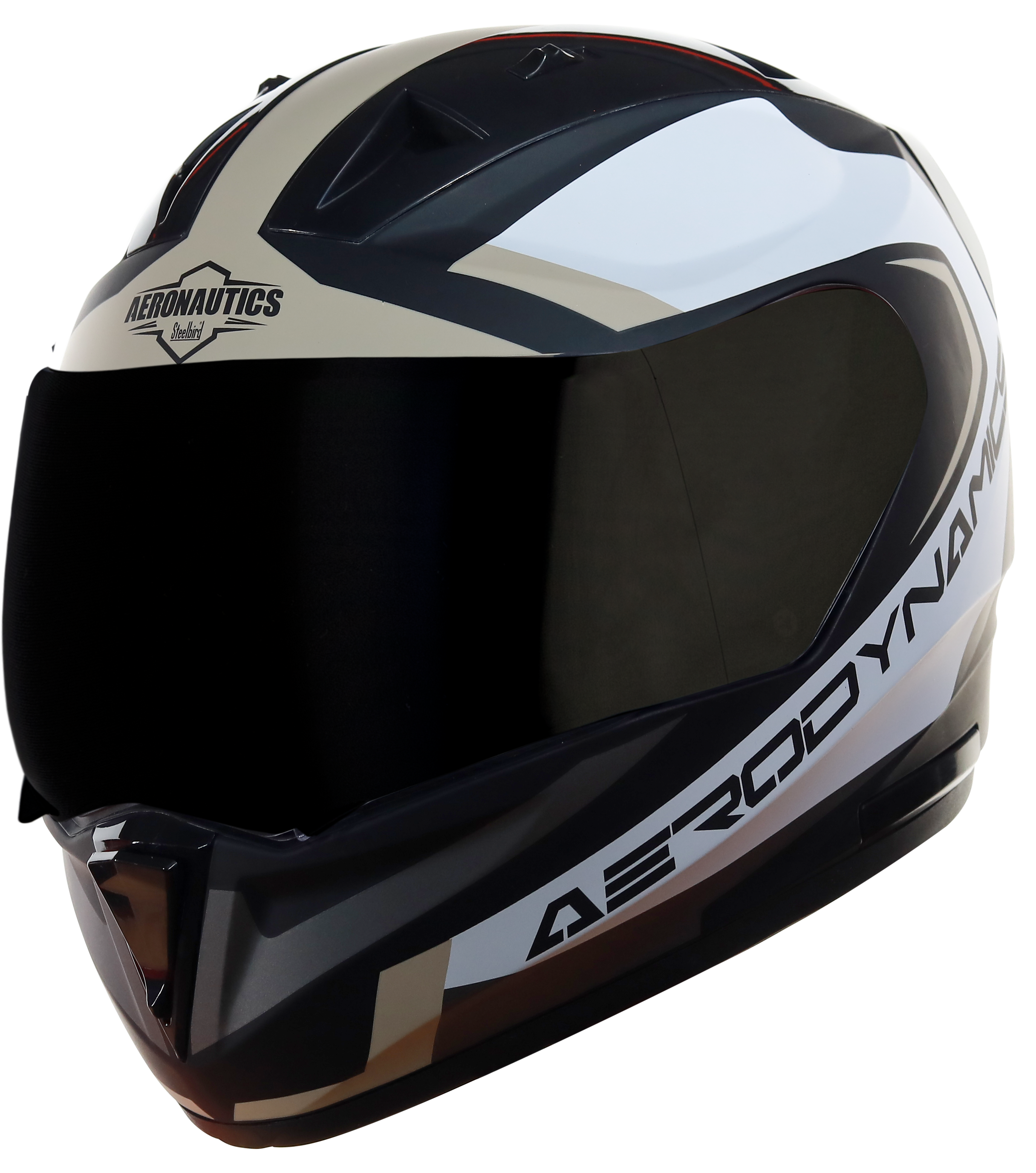 SA-1 Aerodynamics Mat Black With Desert Storm (Fitted With Clear Visor Extra Smoke Visor Free)