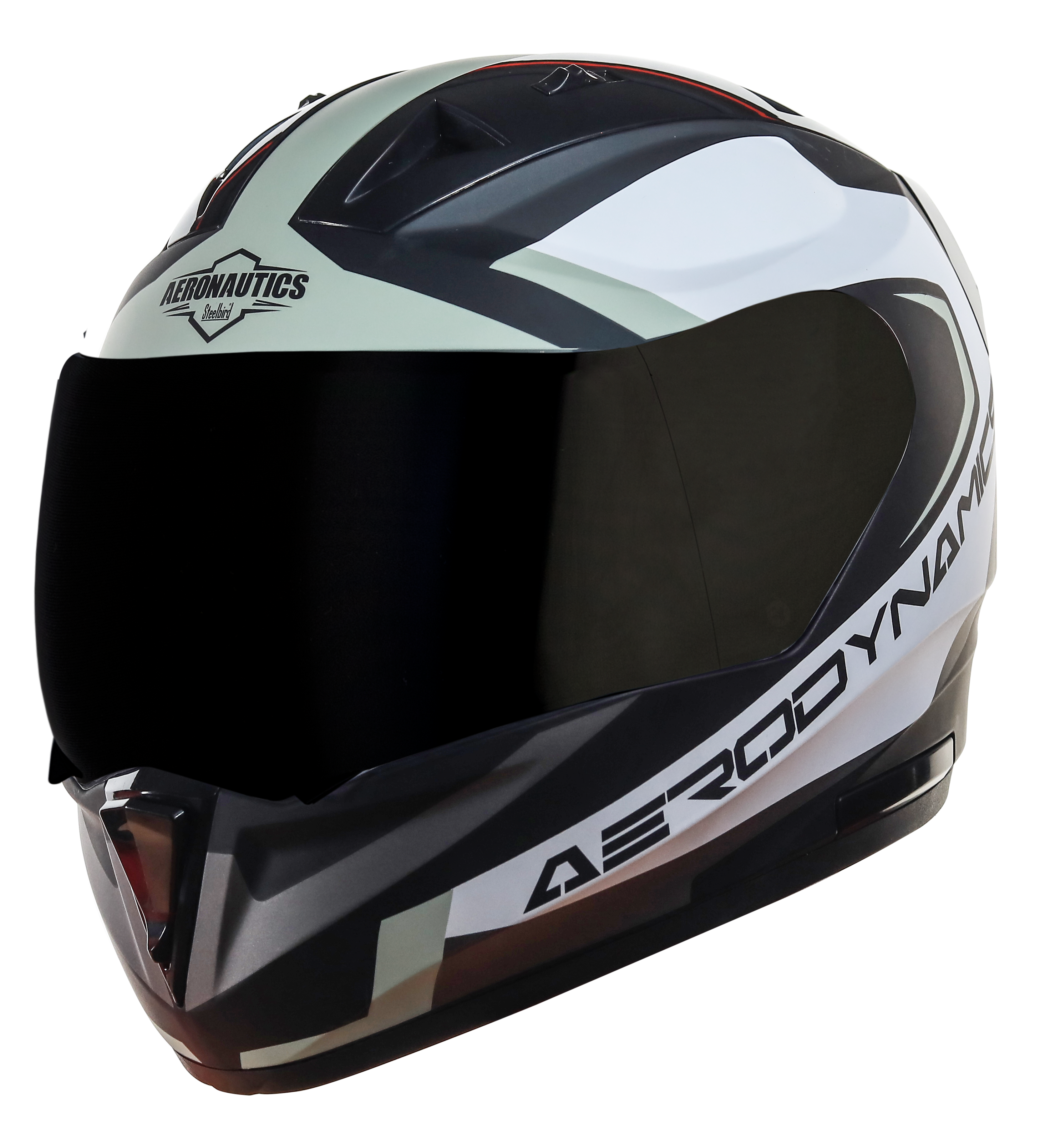 SA-1 Aerodynamics Mat Black With Gold (Fitted With Clear Visor Extra Smoke Visor Free)