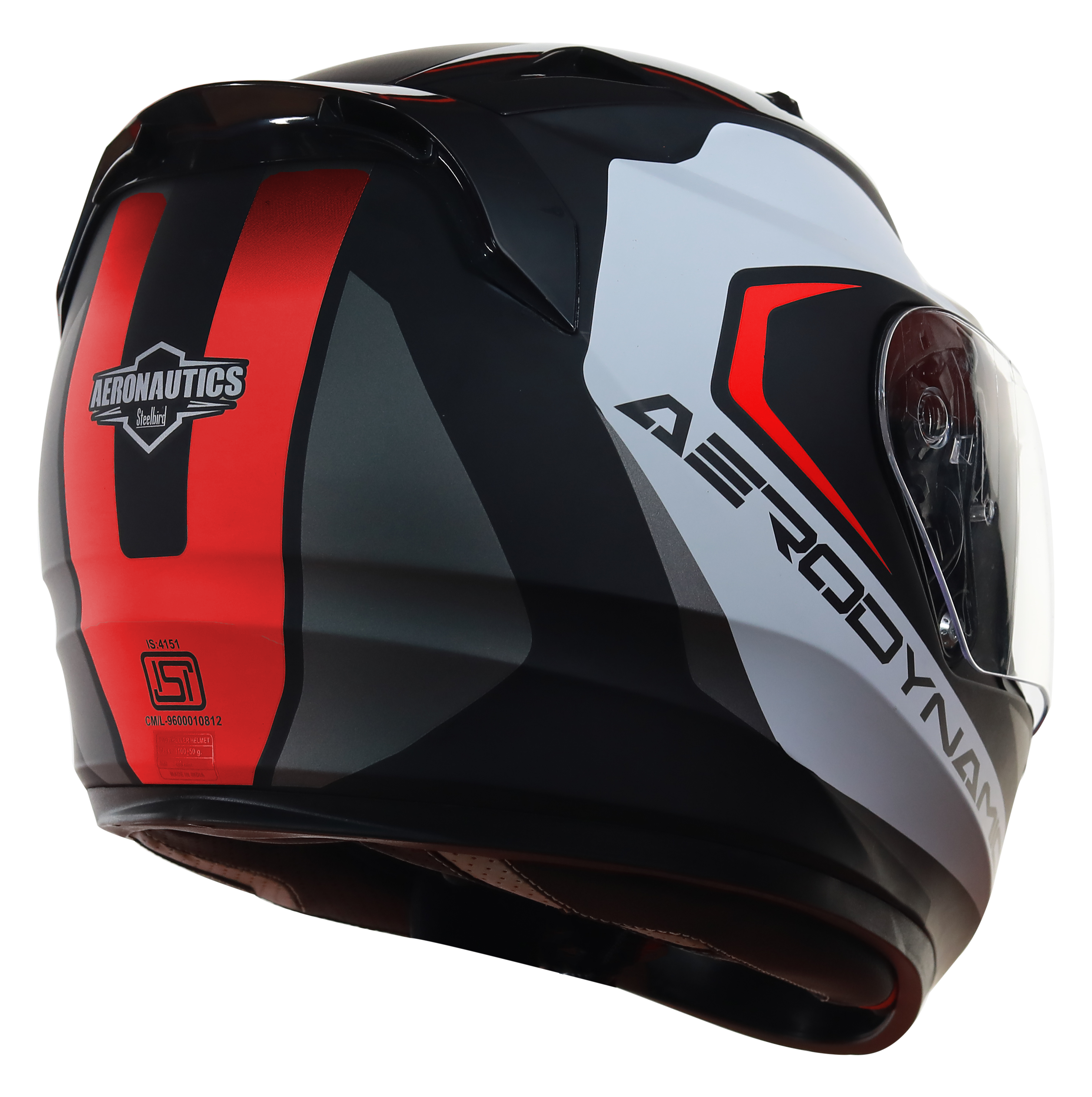 SA-1 Aerodynamics Mat Black With Red (Fitted With Clear Visor Extra Blue Night Vision  Visor Free)