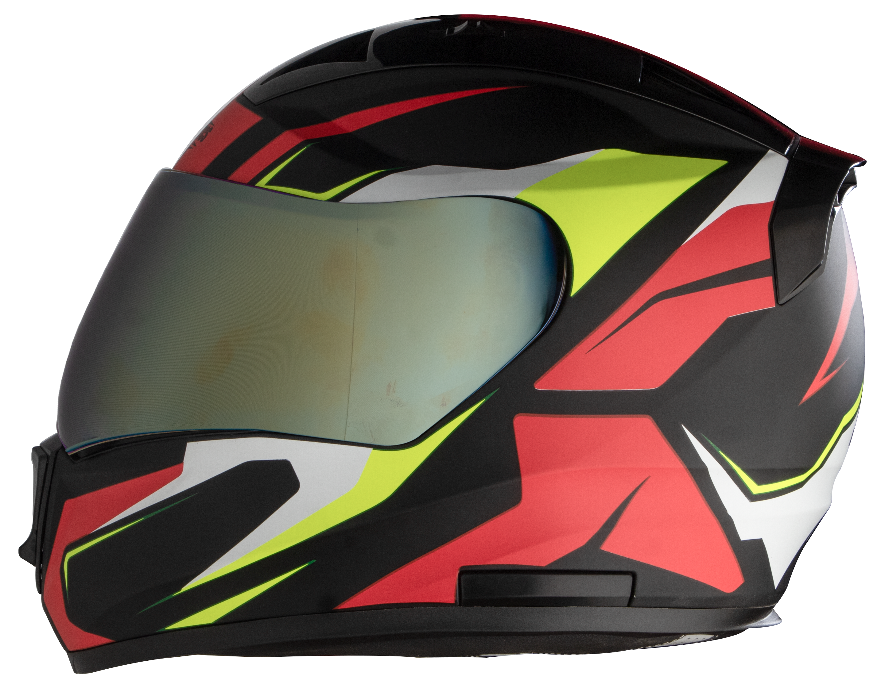SA-1 Aviate Mat Black With Red (Fitted With Clear Visor Extra Gold Chrome Visor Free)
