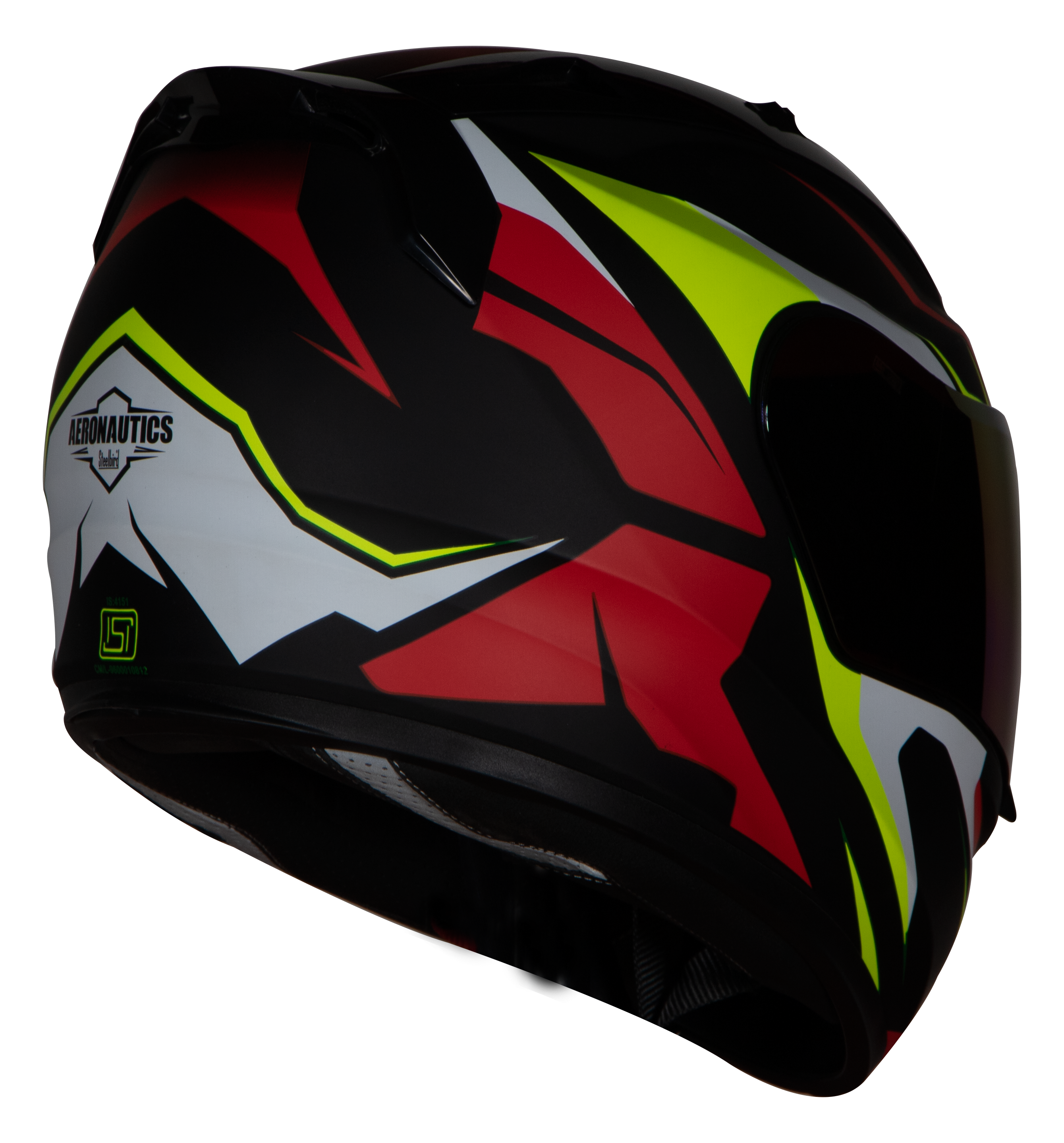 SA-1 Aviate Mat Black With Red (Fitted With Clear Visor Extra Silver Chrome Visor Free)