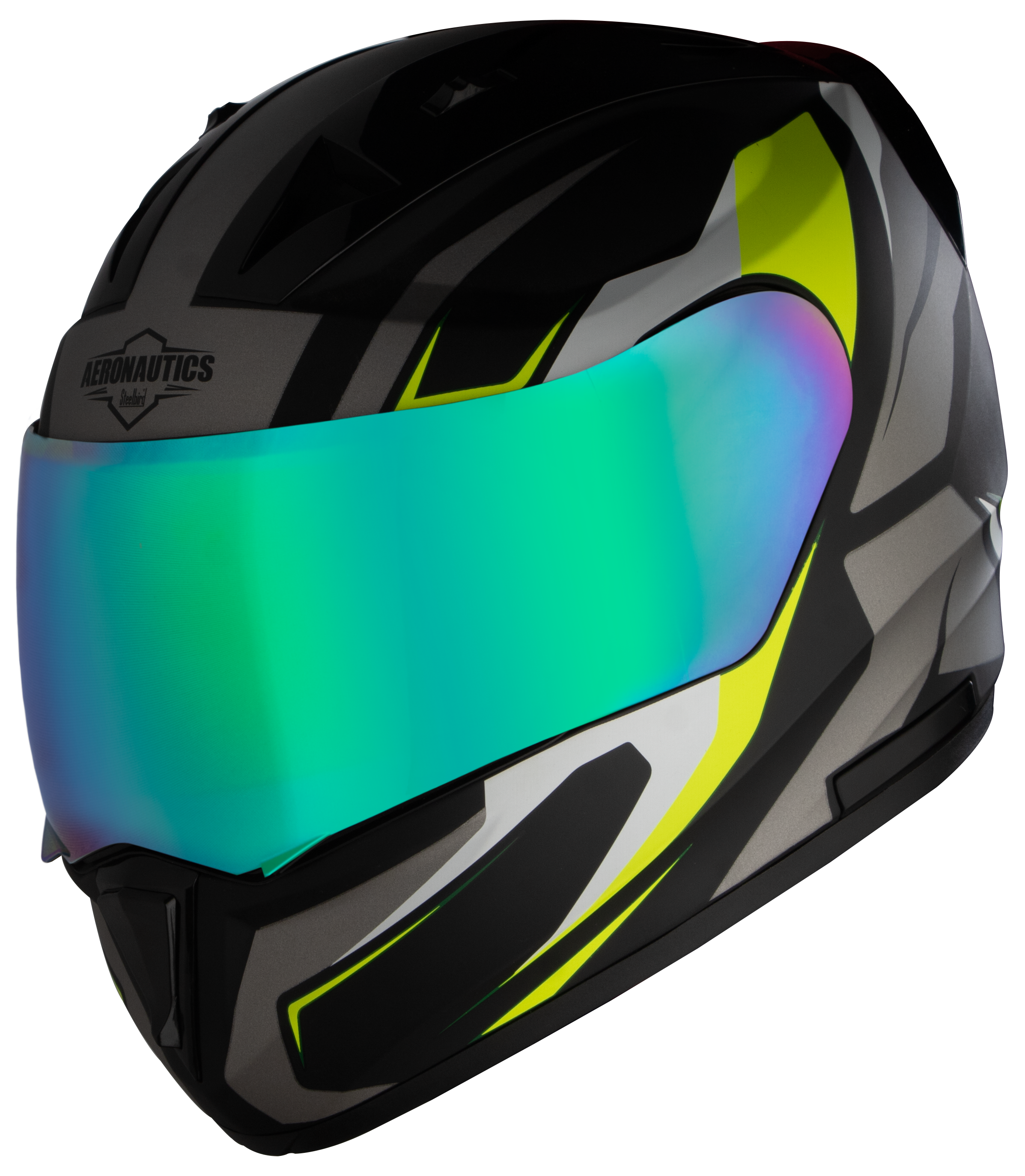 SA-1 Aviate Mat Black With Grey (Fitted With Clear Visor Extra Rainbow Chrome Visor Free)