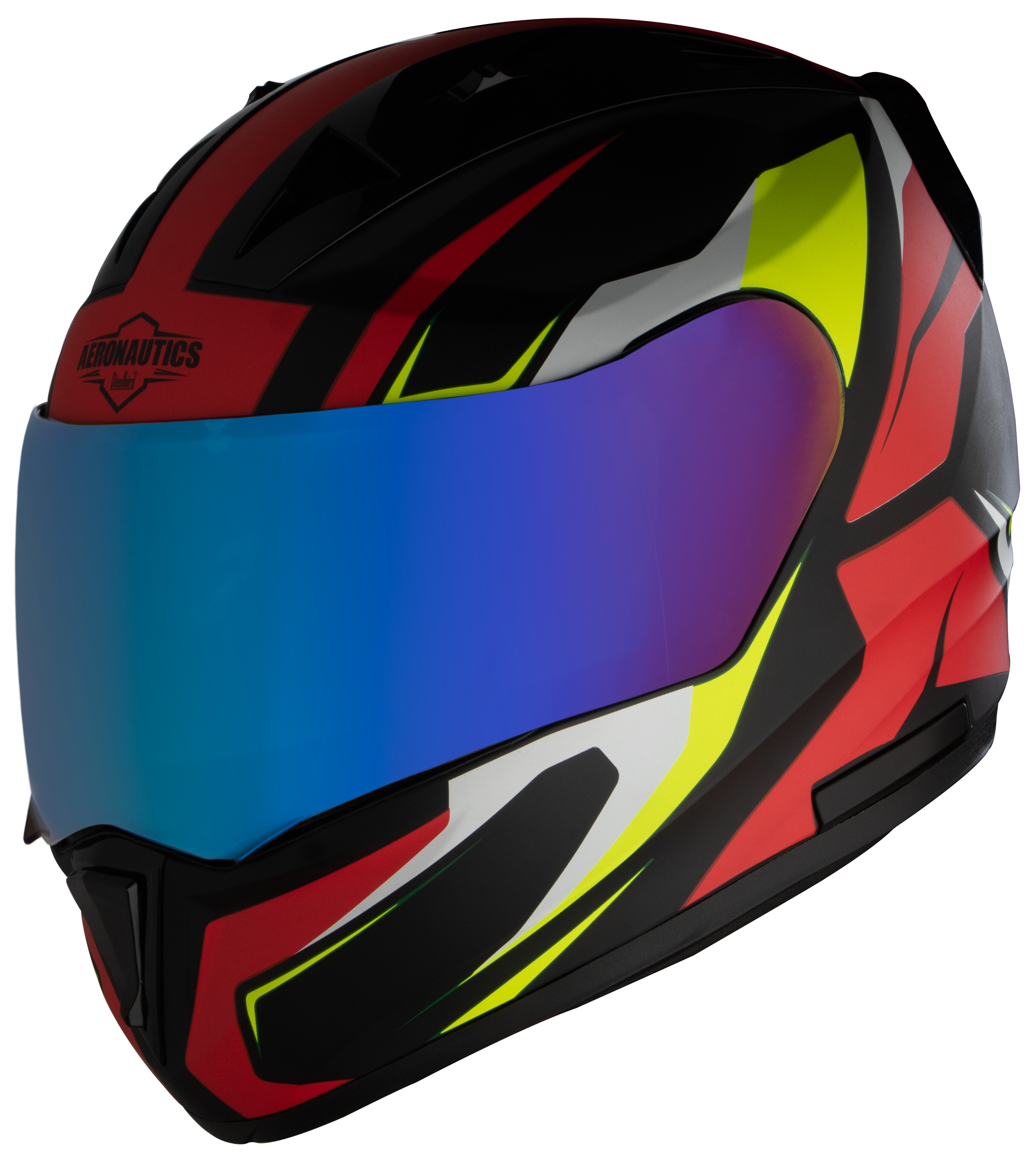 SA-1 Aviate Mat Black With Red (Fitted With Clear Visor Extra Blue Chrome Visor Free)