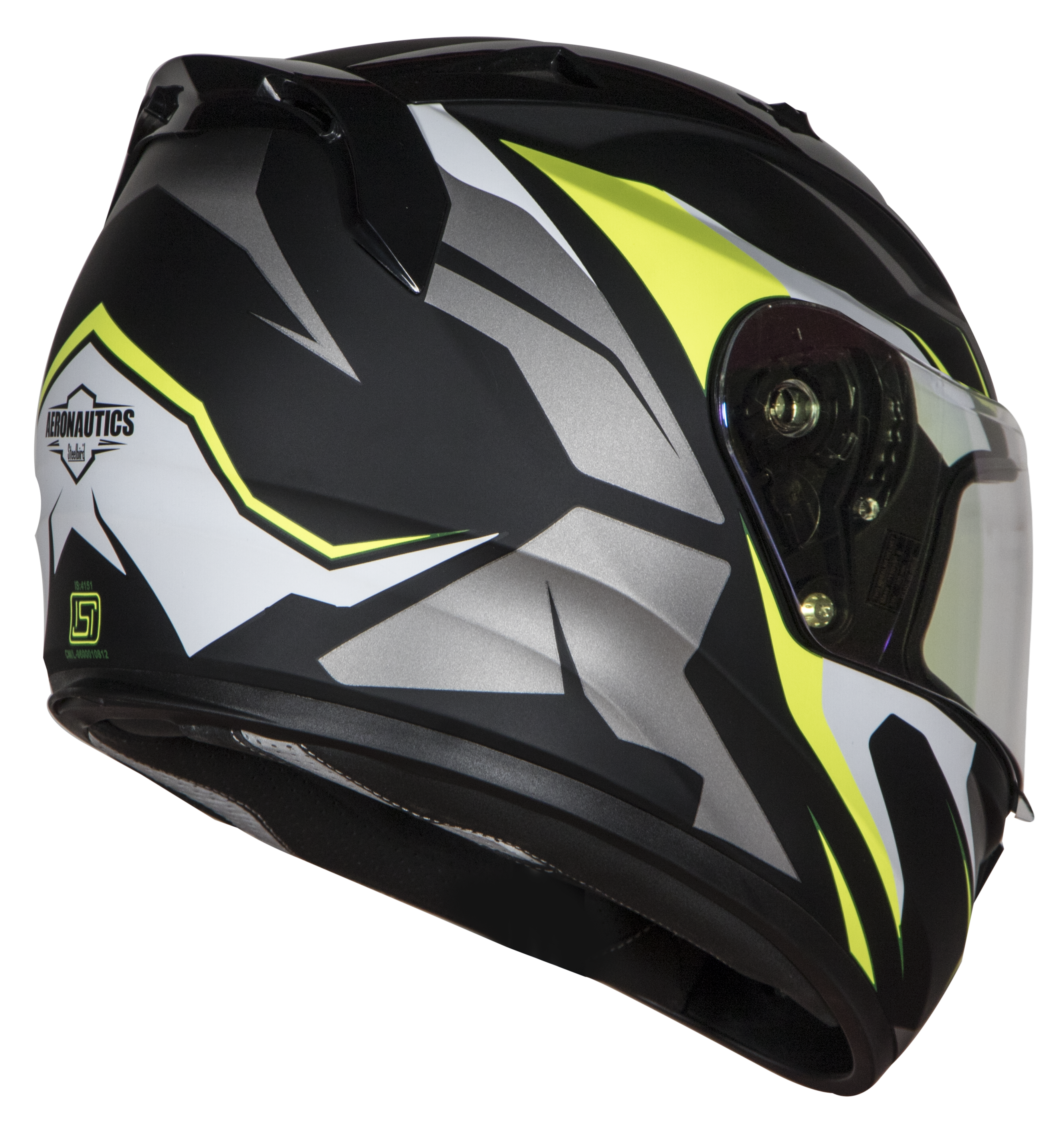 SA-1 Aviate Mat Black With Grey (Fitted With Clear Visor Extra Green Night Vision Visor Free)