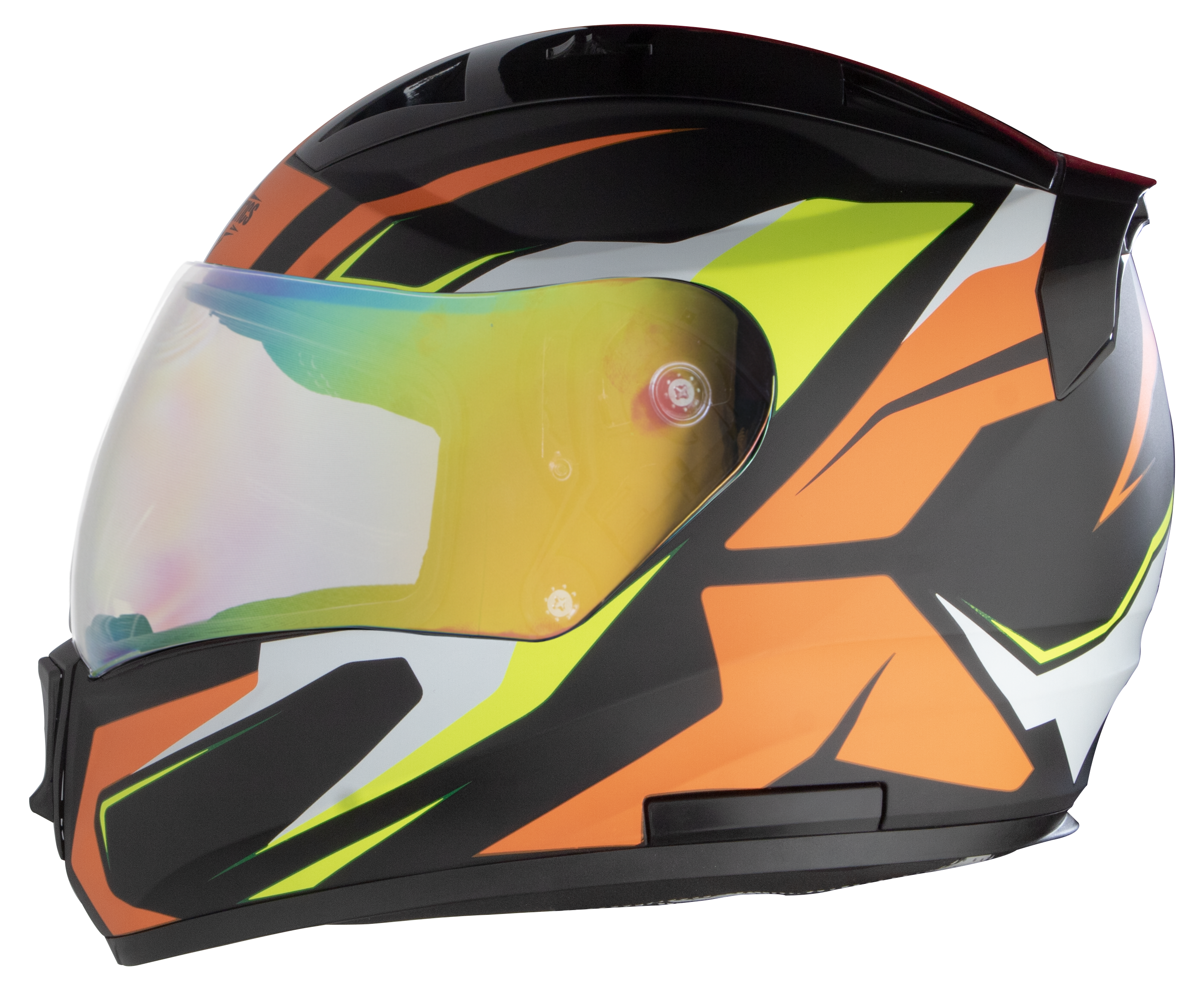 SA-1 Aviate Mat Black With Orange(Fitted With Clear Visor Extra Green Night Vision Visor Free)