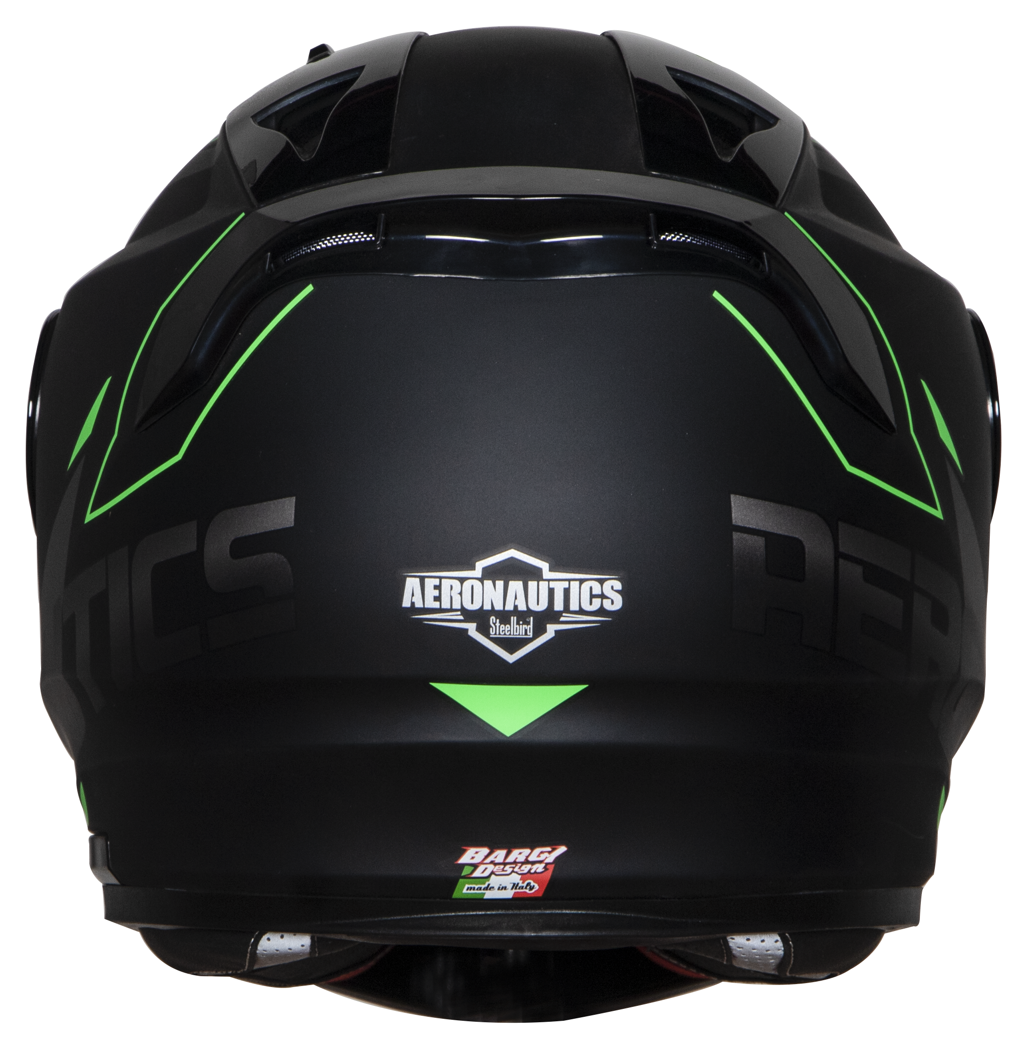 SA-1 RTW Mat Black With Green (Fitted With Clear Visor Extra Chrome Silver Free)