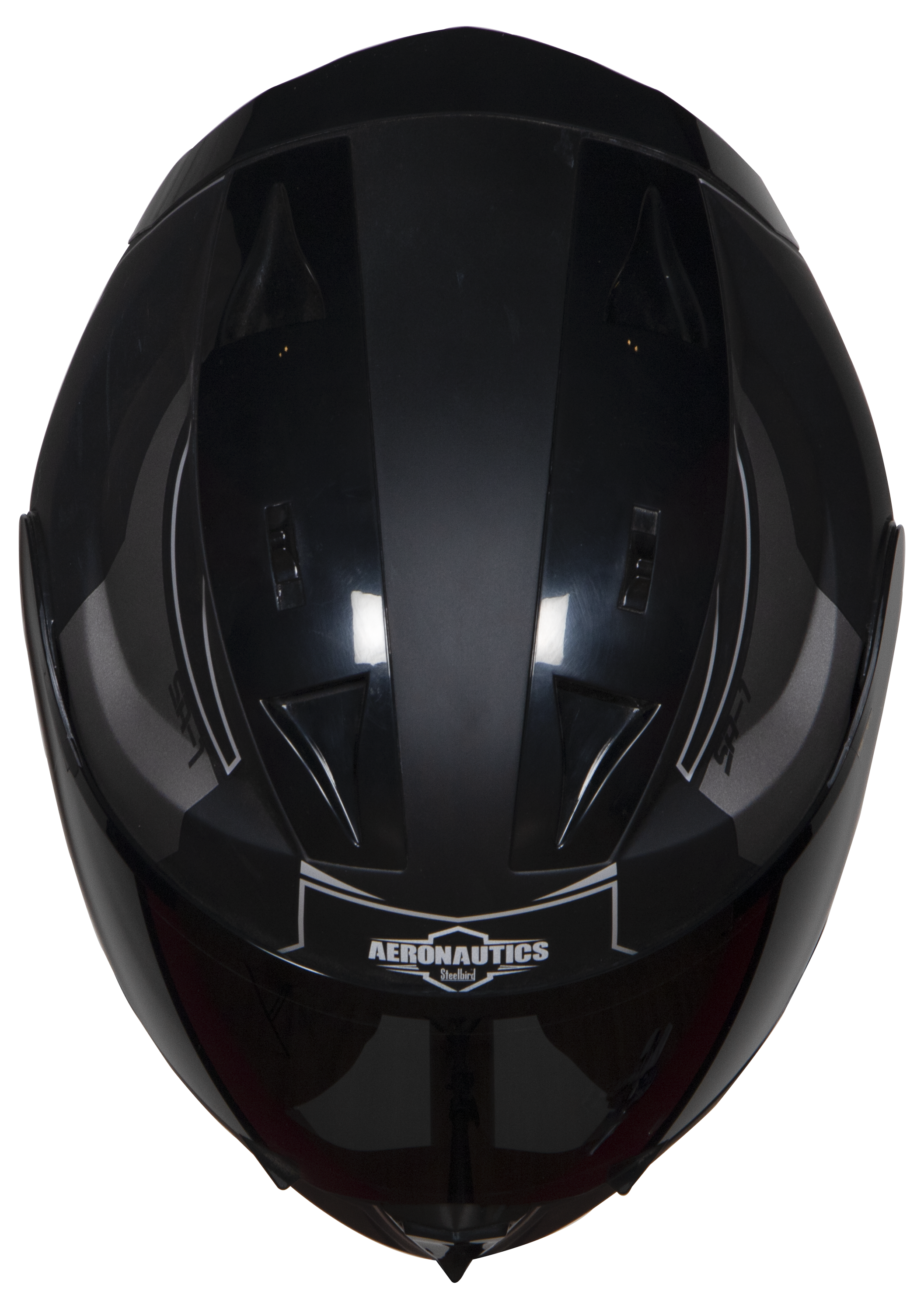 SA-1 RTW Mat Black With White (Fitted With Clear Visor Extra Chrome Rainbow Visor Free)