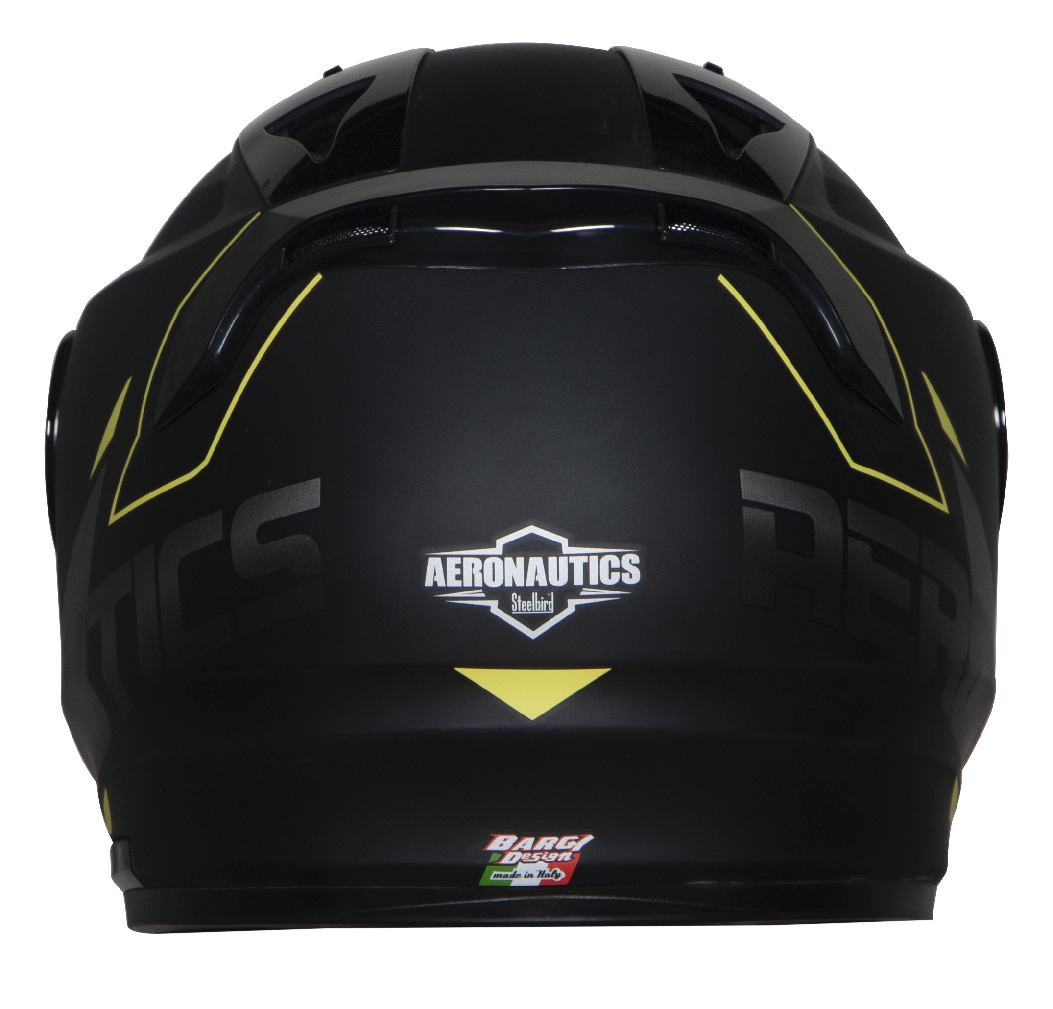 SA-1 RTW Mat Black With Yellow (Fitted With Clear Visor Extra Chrome Rainbow Visor Free)