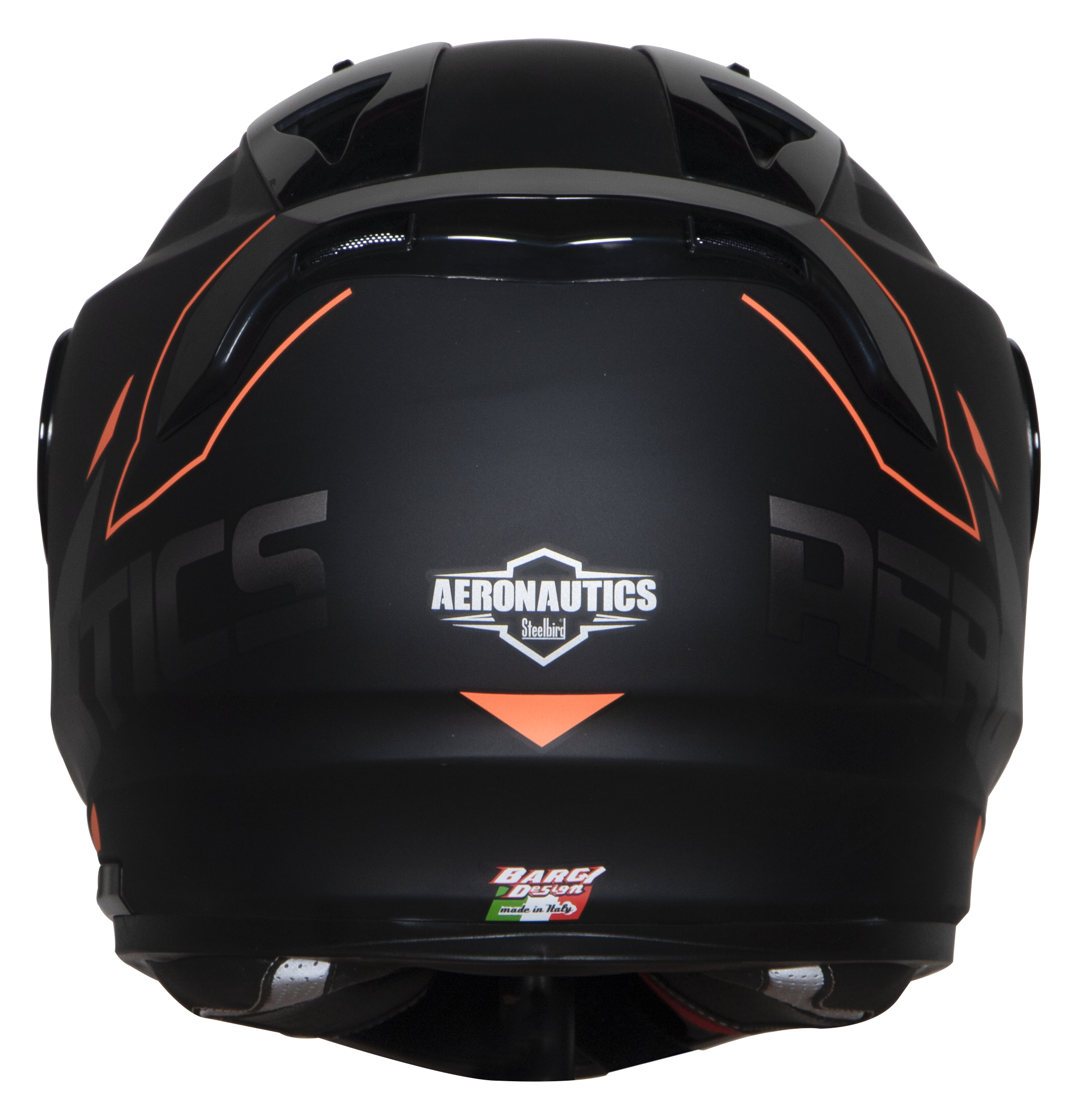 SA-1 RTW Mat Black With Orange (Fitted With Clear Visor Extra Chrome Gold Visor Free)