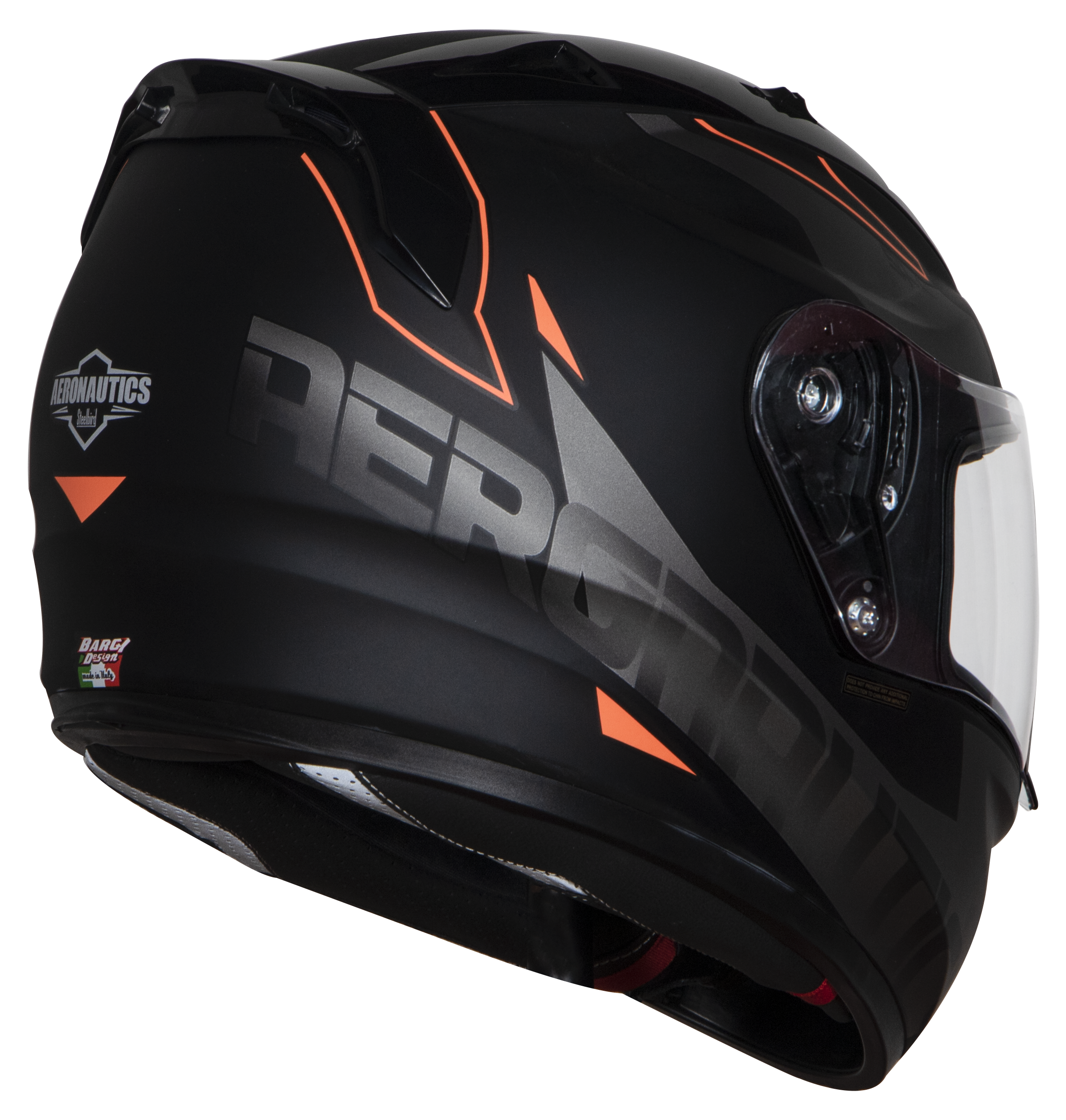 SA-1 RTW Mat Black With Orange (Fitted With Clear Visor Extra Night Vision Blue Visor Free)