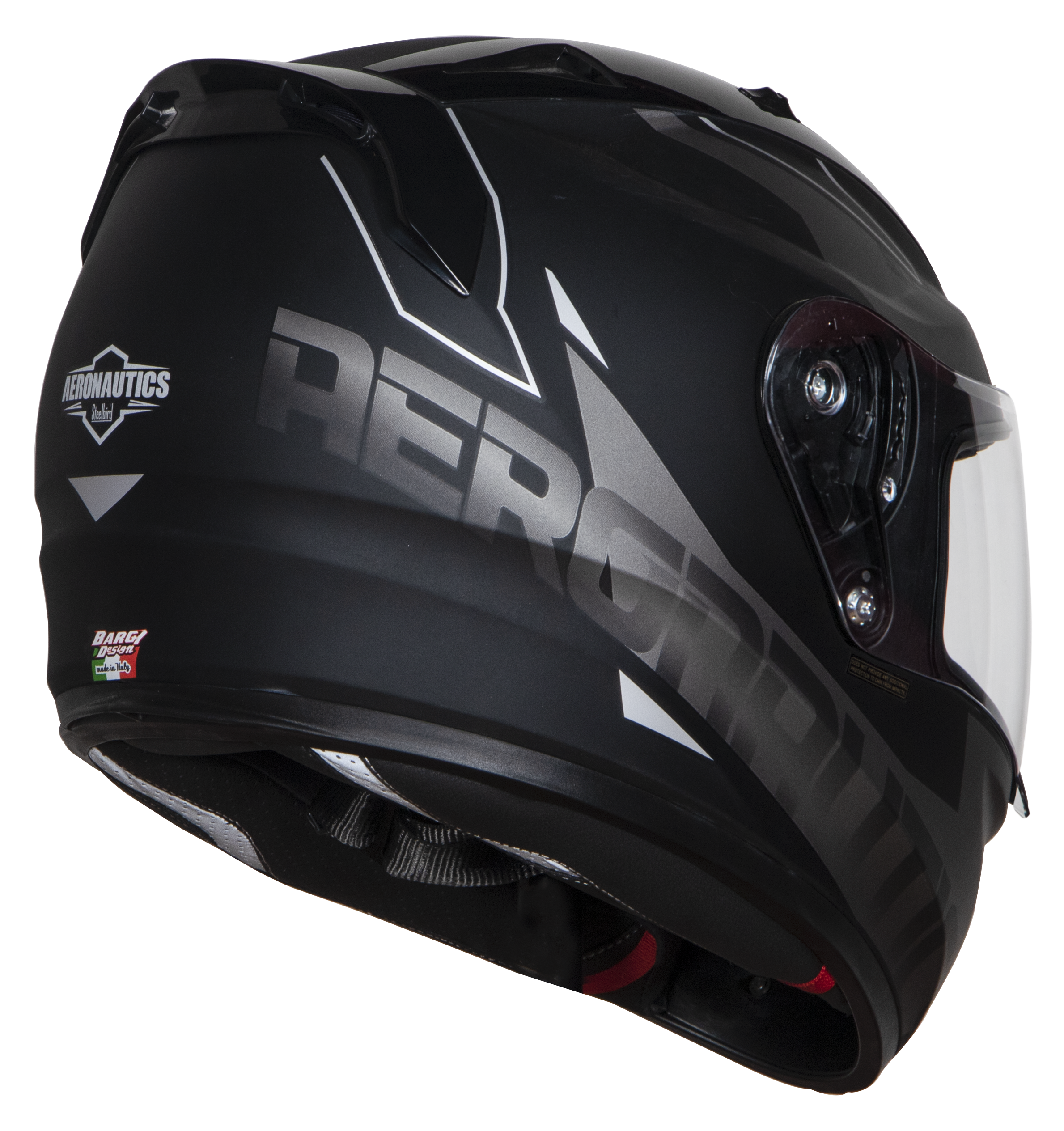 SA-1 RTW Mat Black With White (Fitted With Clear Visor Extra Night Vision Blue Visor Free)
