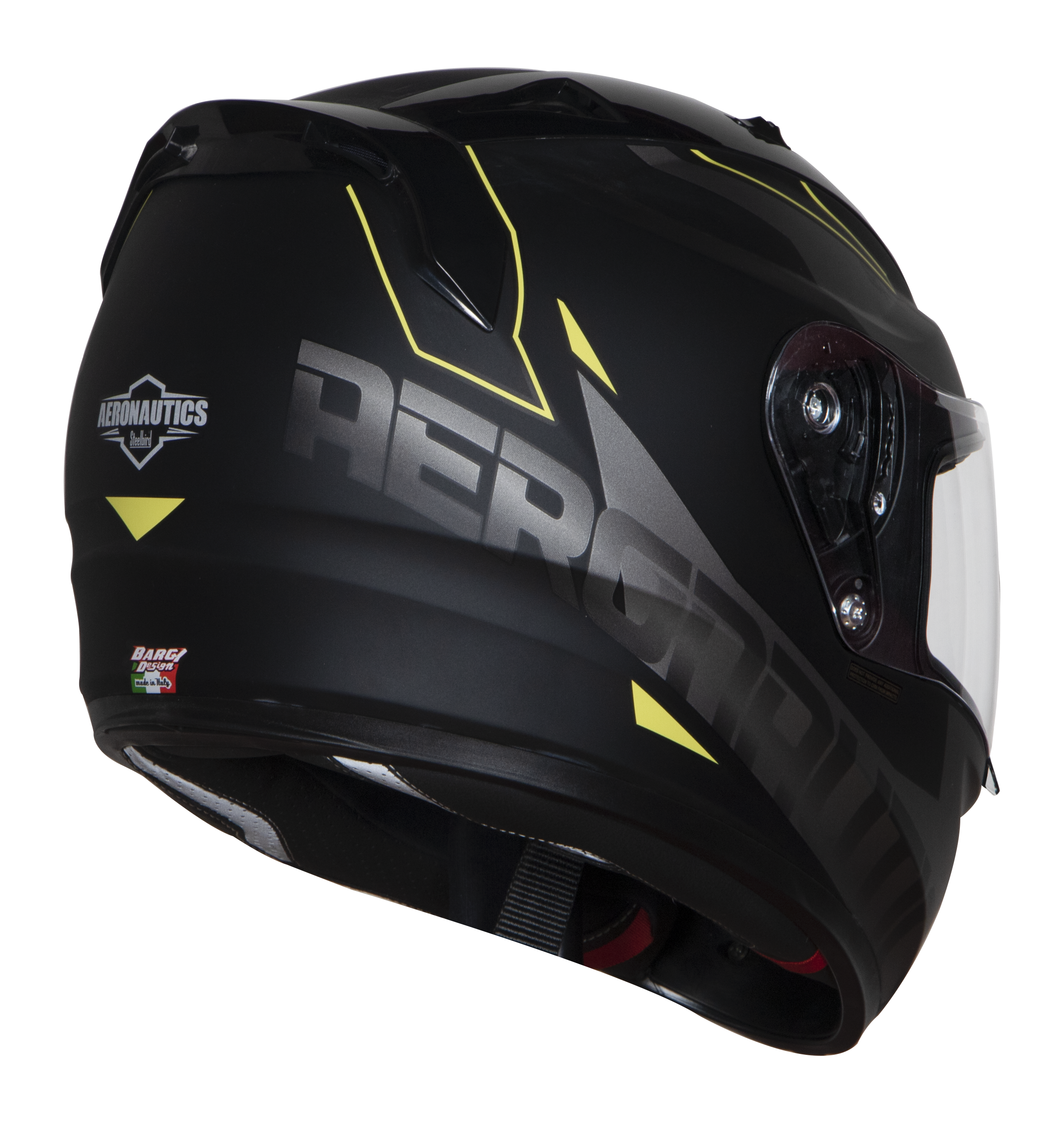 SA-1 RTW Mat Black With Yellow (Fitted With Clear Visor Extra Night Vision Gold Visor Free)